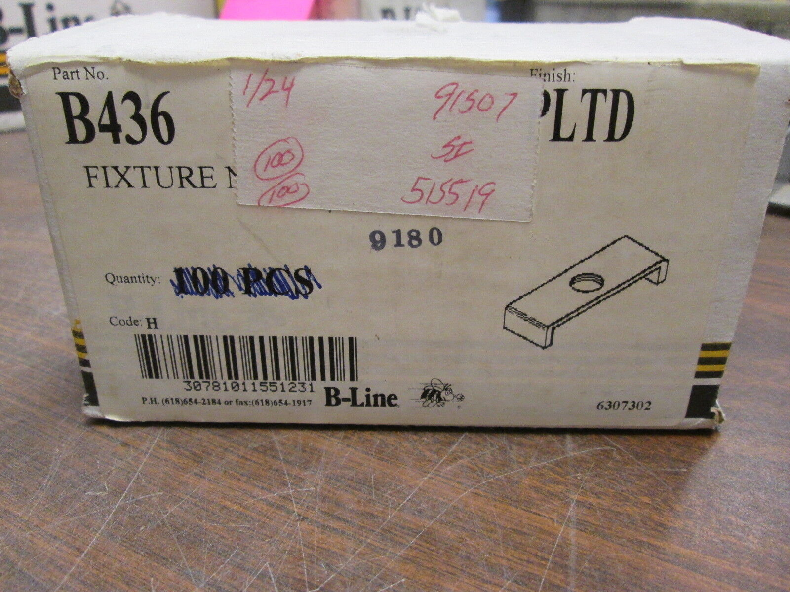 B-Line Fixture Nut B436 *Approx 100* New Surplus