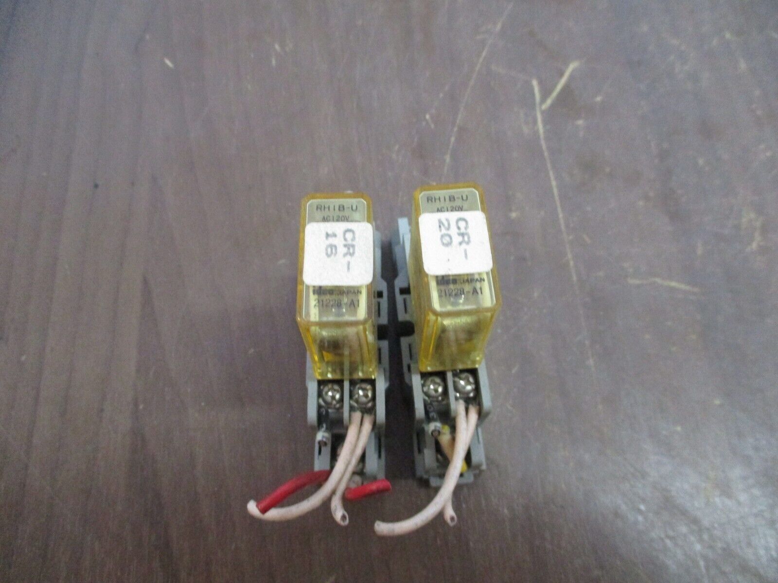 Idec Relay RHIB-U 120V Coil w/ Base *Lot of 2* Used
