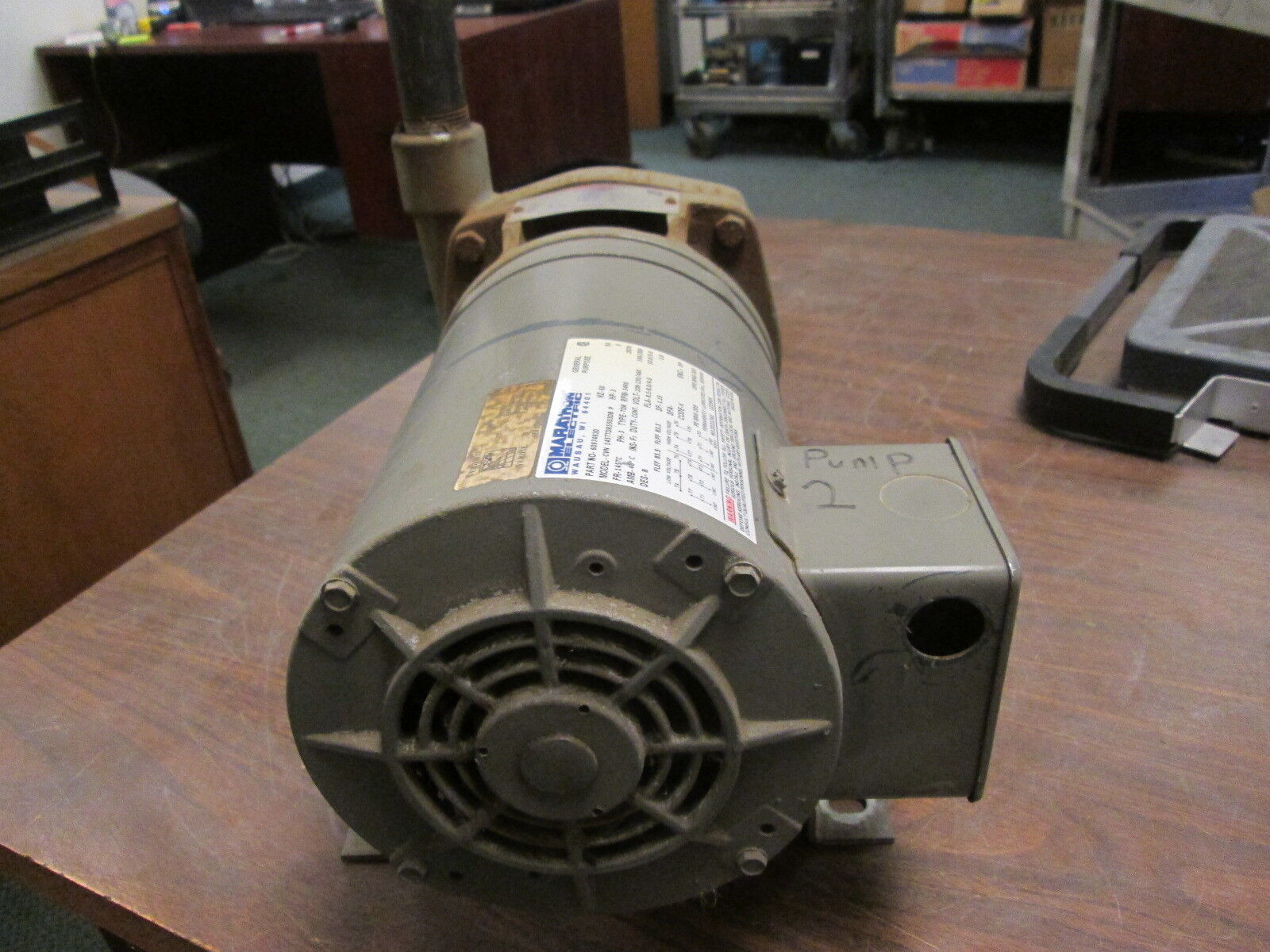 Flowserve Model P-296A Pump w/ Motor 1.5X1X5 2000 85GPM 75TDH 230V 3HP 8.2A Used