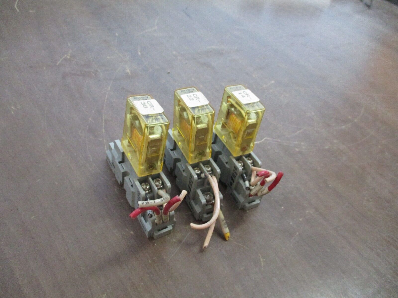 Idec Relay RHIB-U 120V Coil w/ Base *Lot of 3* Used