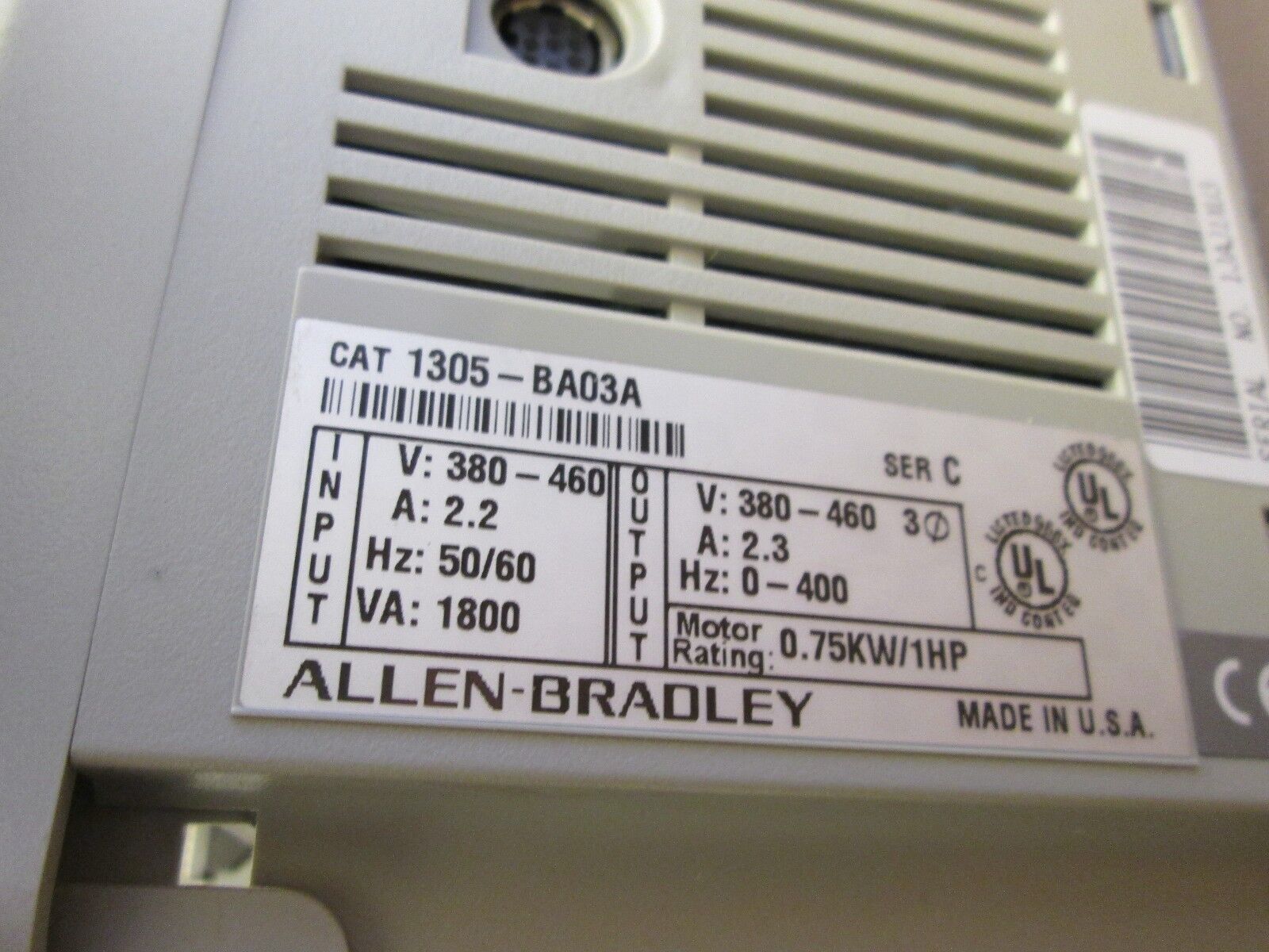 Allen-Bradley 1305 AC Drive 1305-BA03A 1HP Used