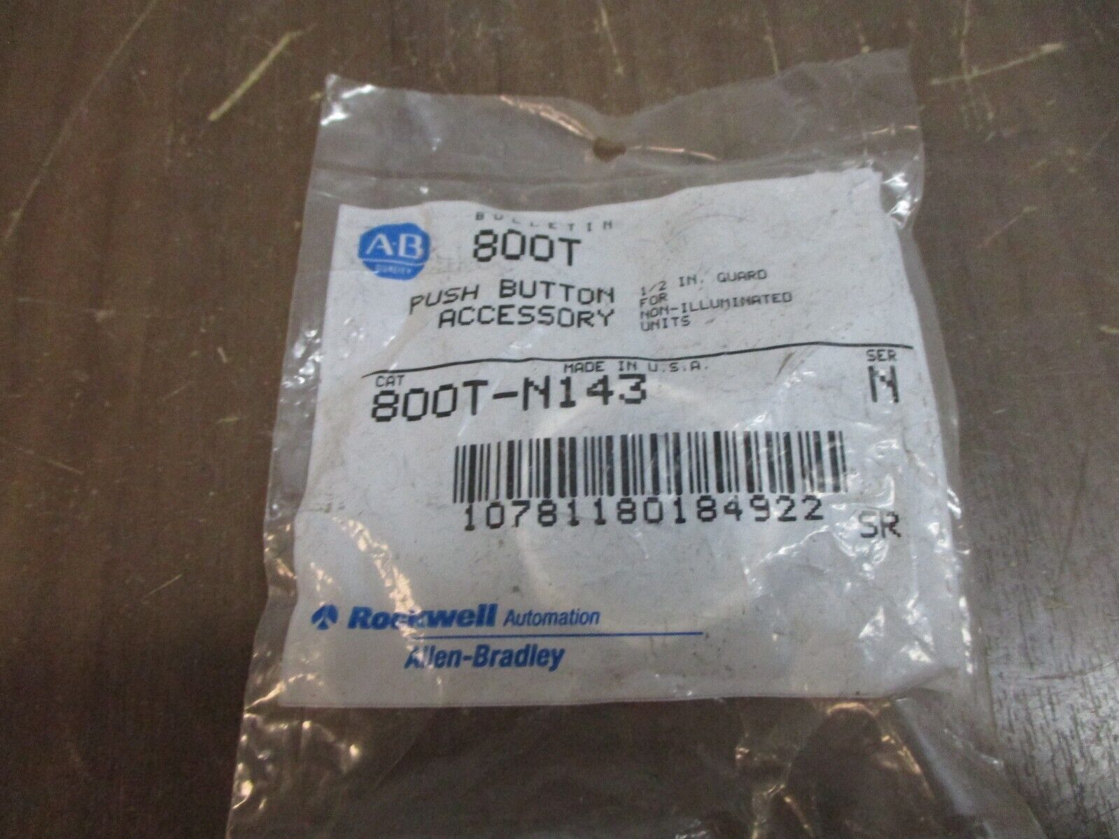 Allen-Bradley 1/2" Push Button Guard 800T-N143 Ser. N For Non-Illuminated Units