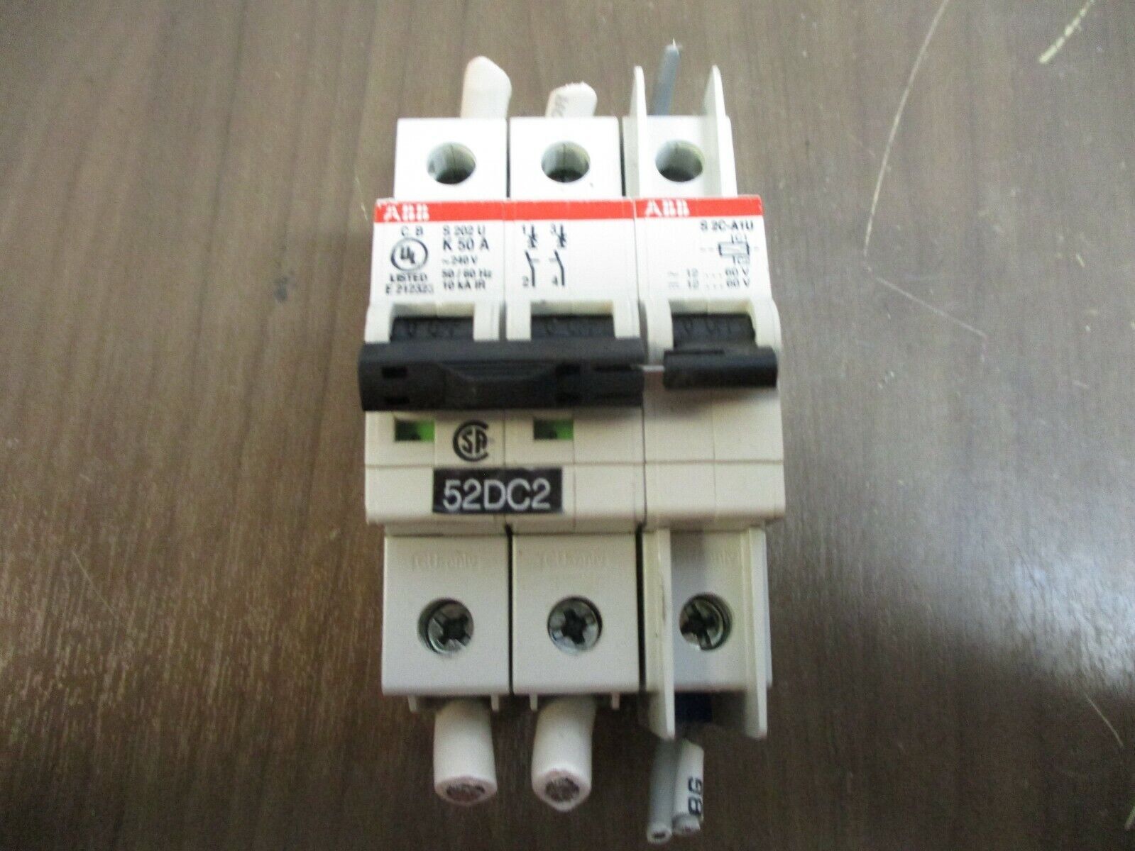 ABB Circuit Breaker w/ Adder Pole S 202 U K 50 A 50A 240V 3P Used