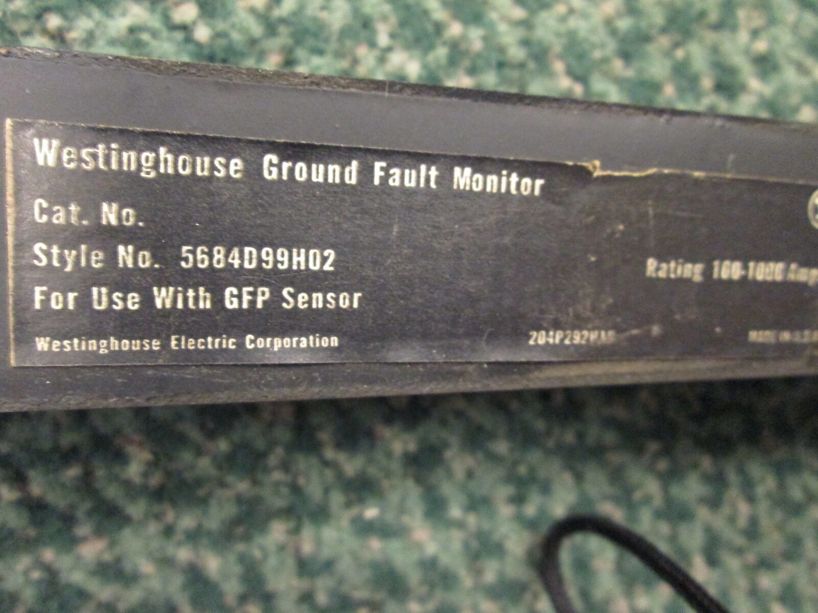 Westinghouse Ground Fault Monitor 5684D99H02 100-1000A For use with GFP sensor