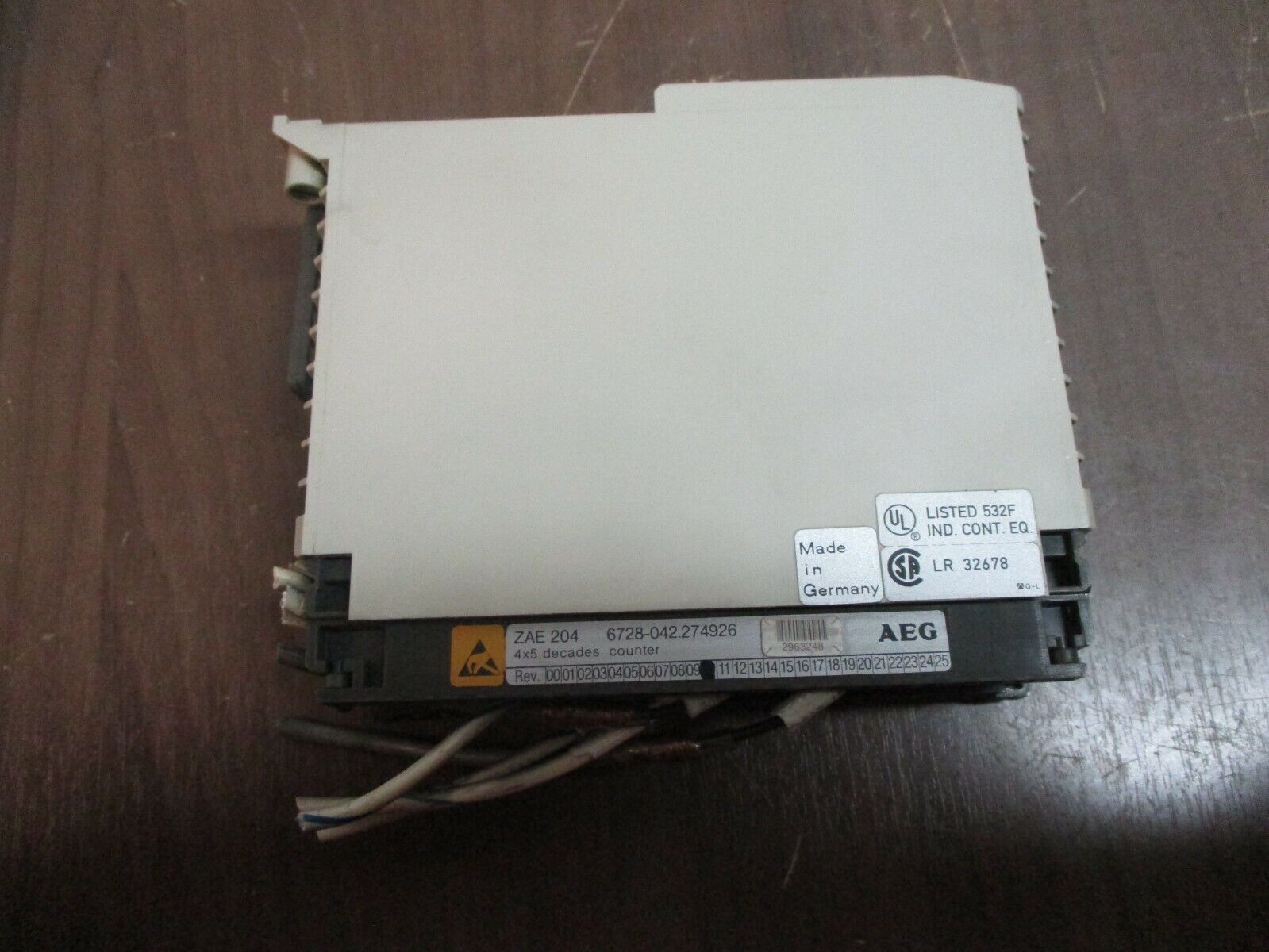 AEG ZAE 204 High Speed Counter Module 6728-042.274926 4X5 Decades Used