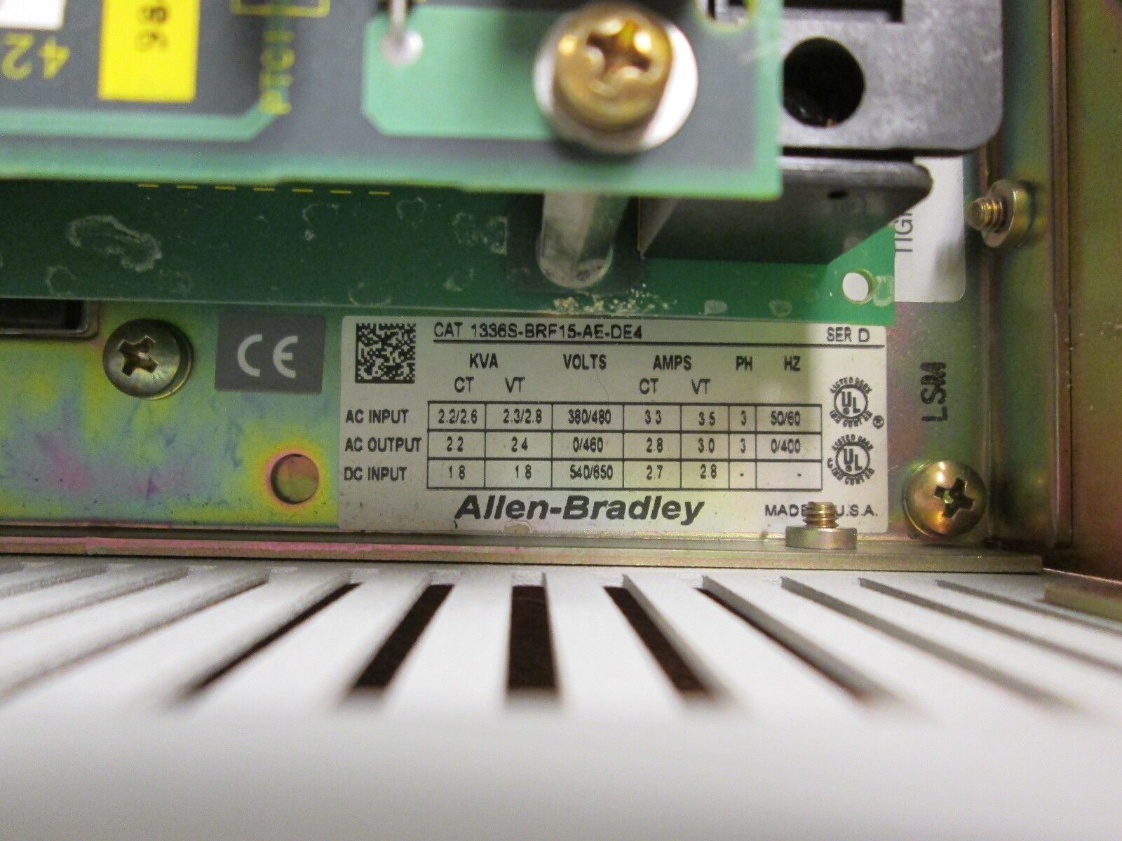 Allen-Bradley 1336 Plus AC Drive 1336S-BRF15-AE-DE4 1.5 HP Used