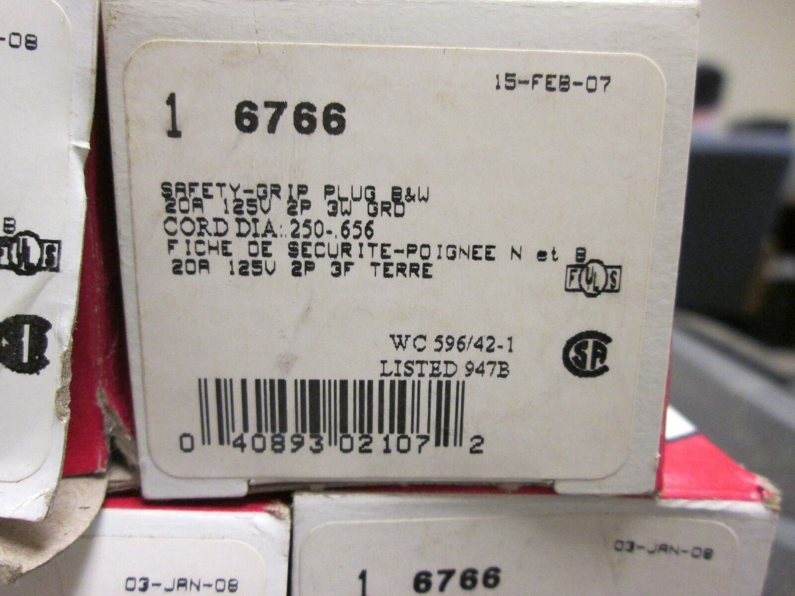 Cooper Plug 6766 20A 125V *Lot of 5* New Surplus