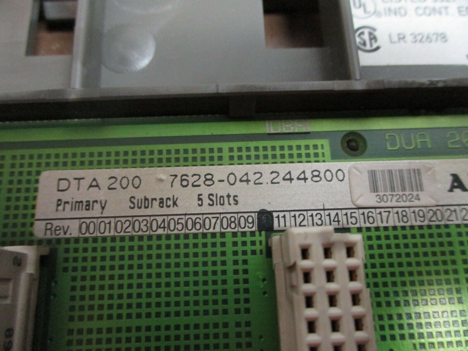 AEG DTA 200 Primary Subrack 7628-042.244800 Rev. 10 5-Slot Used