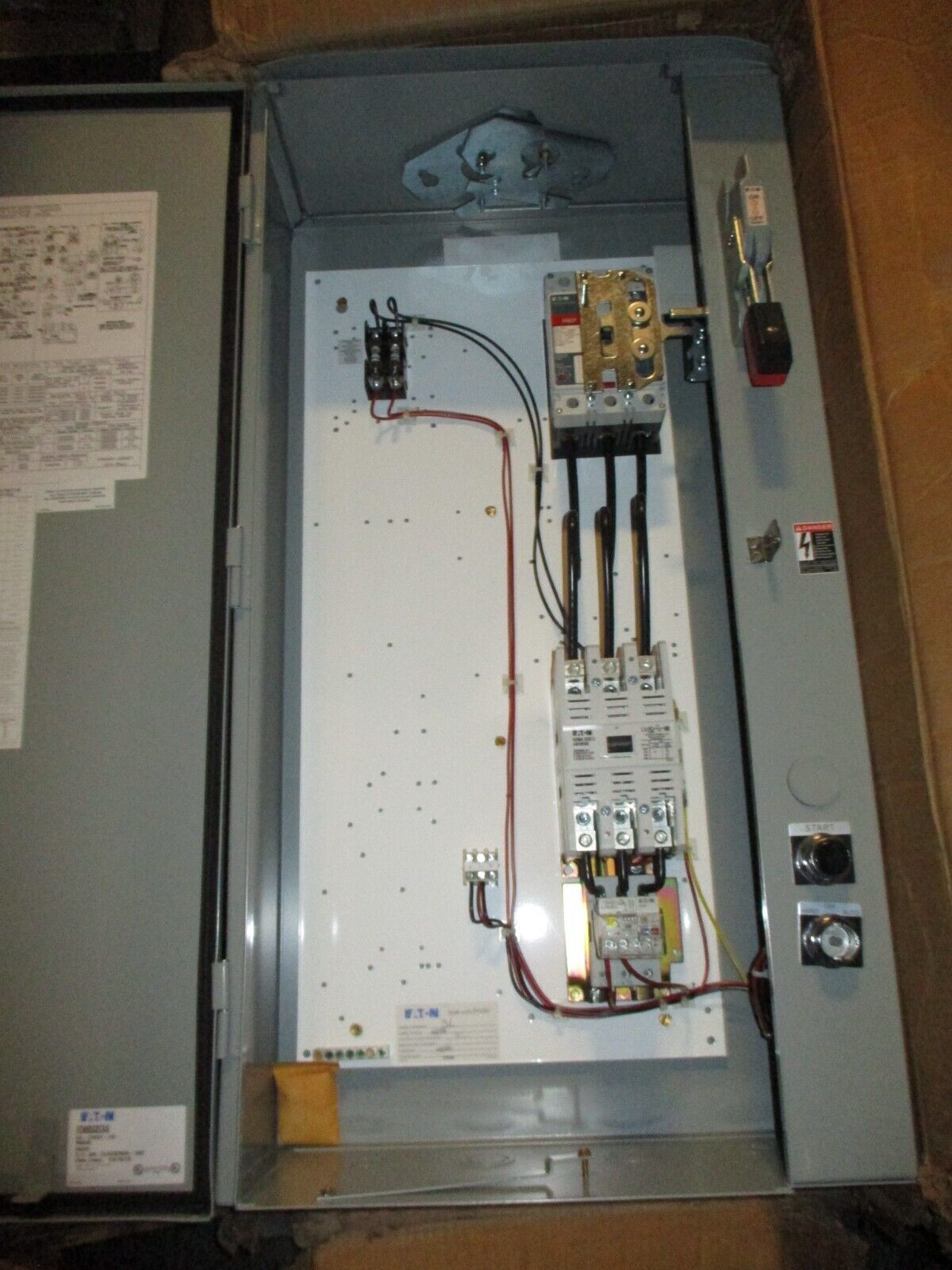 Eaton Size 3 Breaker Combination Pump Panel ECN5532CAG Mods: R63/E 460V Coil