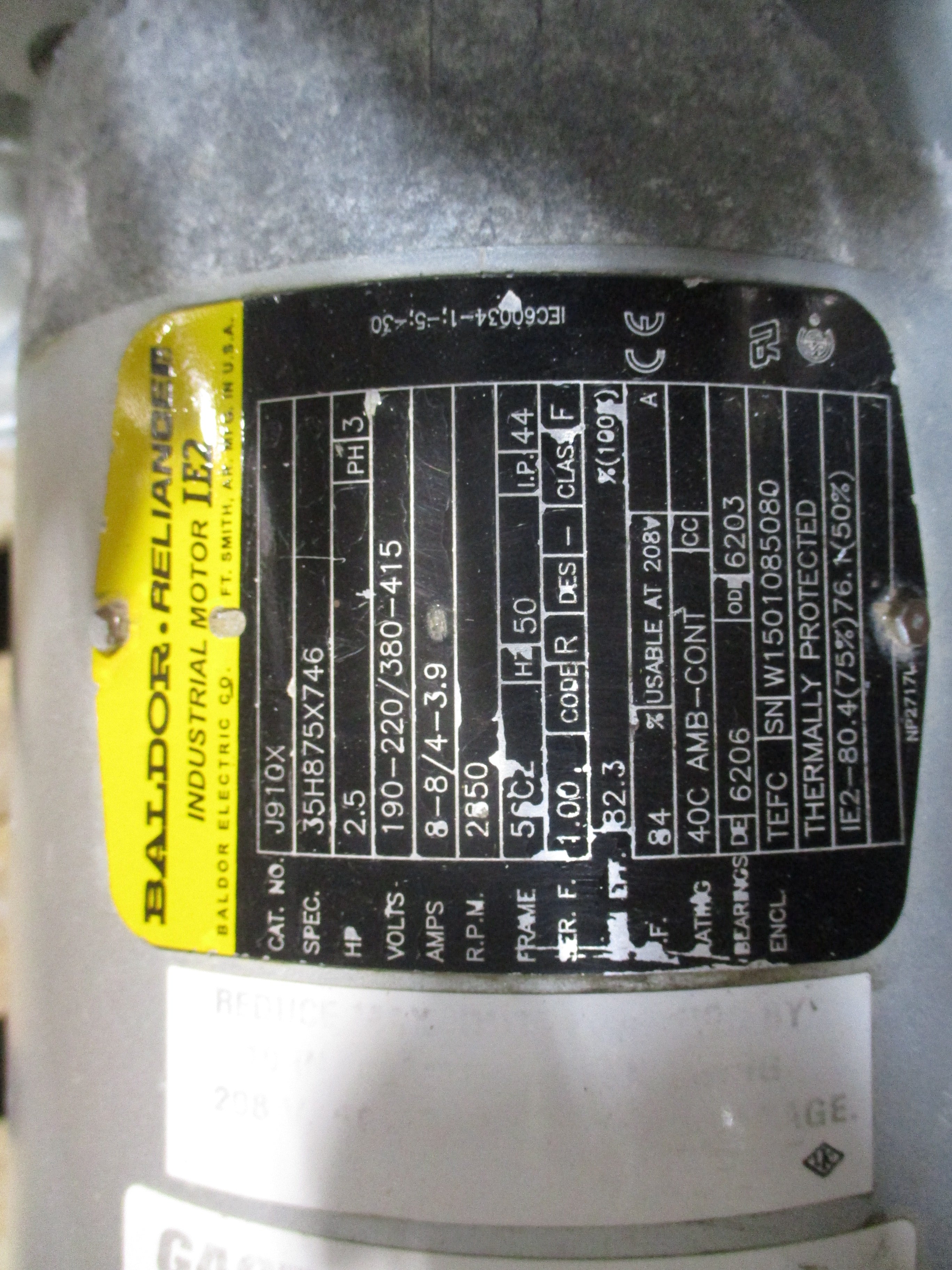 Gast Regenair Regenerative Blower R6335A-2 215CFM 80PSI 2.5HP 3Ph Used