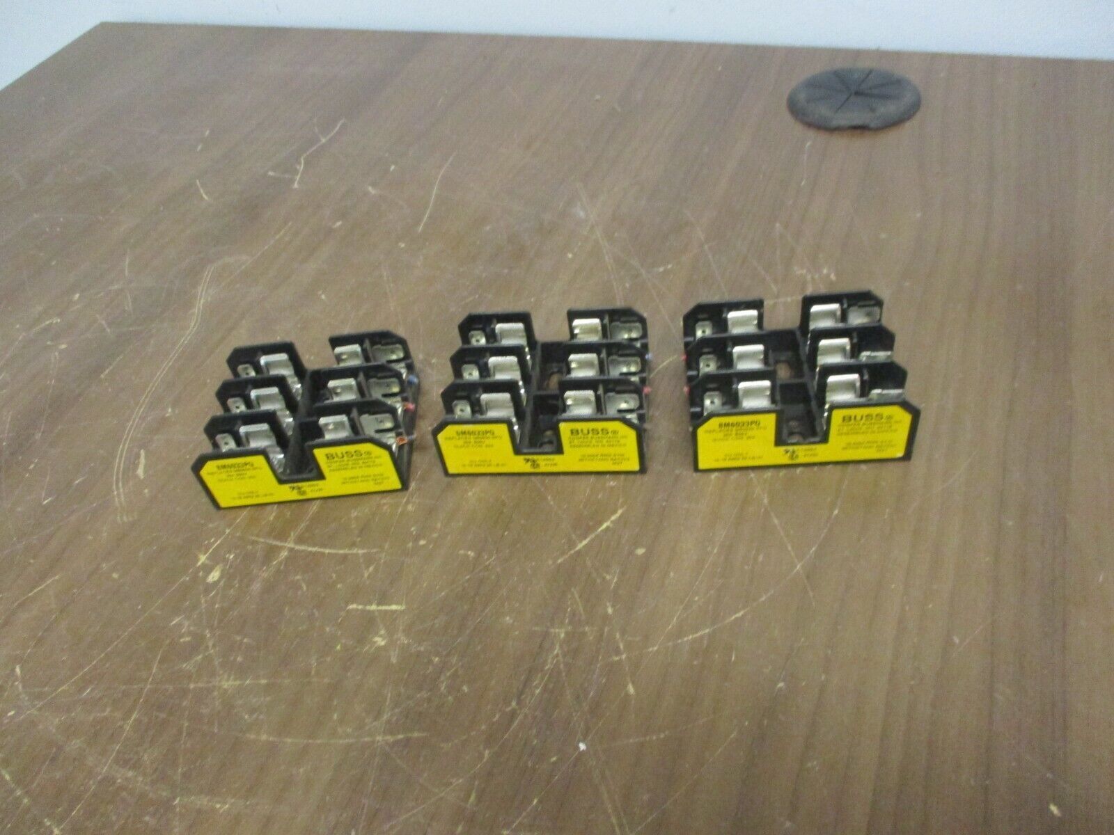 Buss Fuse Holder BM6033PQ 30A 600V 3P *Lot of 3* Used