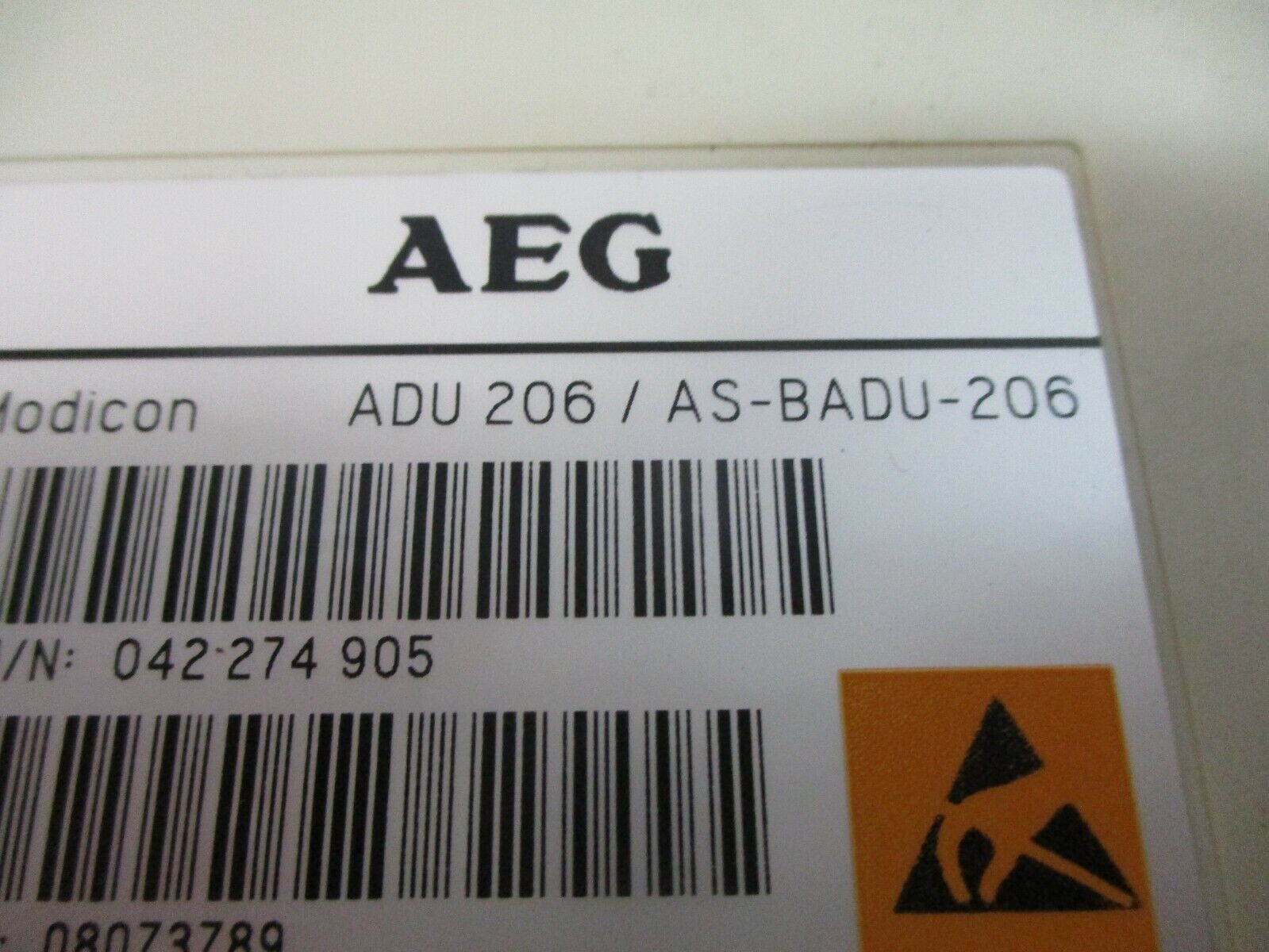 AEG Modicon Analog Input Module ADU 206 / AS-BADU-206 Fast Input 4X 10V 20mA