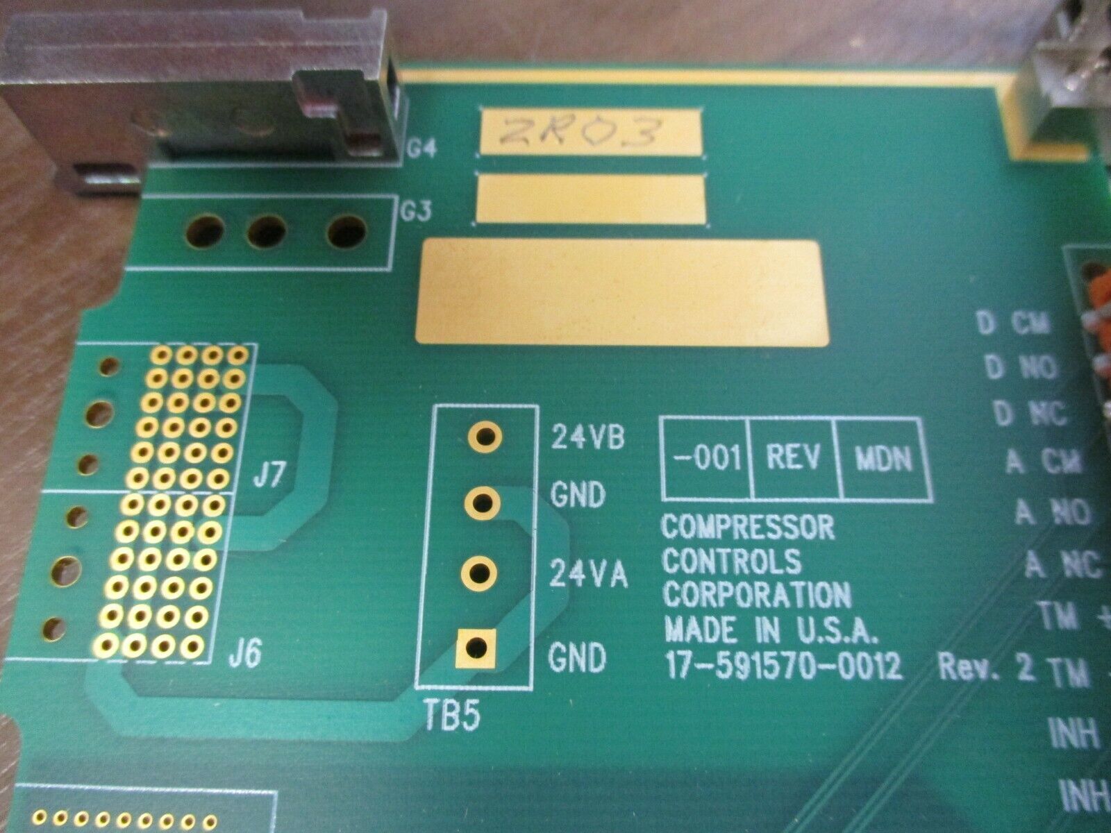 Compressor Controls Corp. I/O Module TVIOC Used