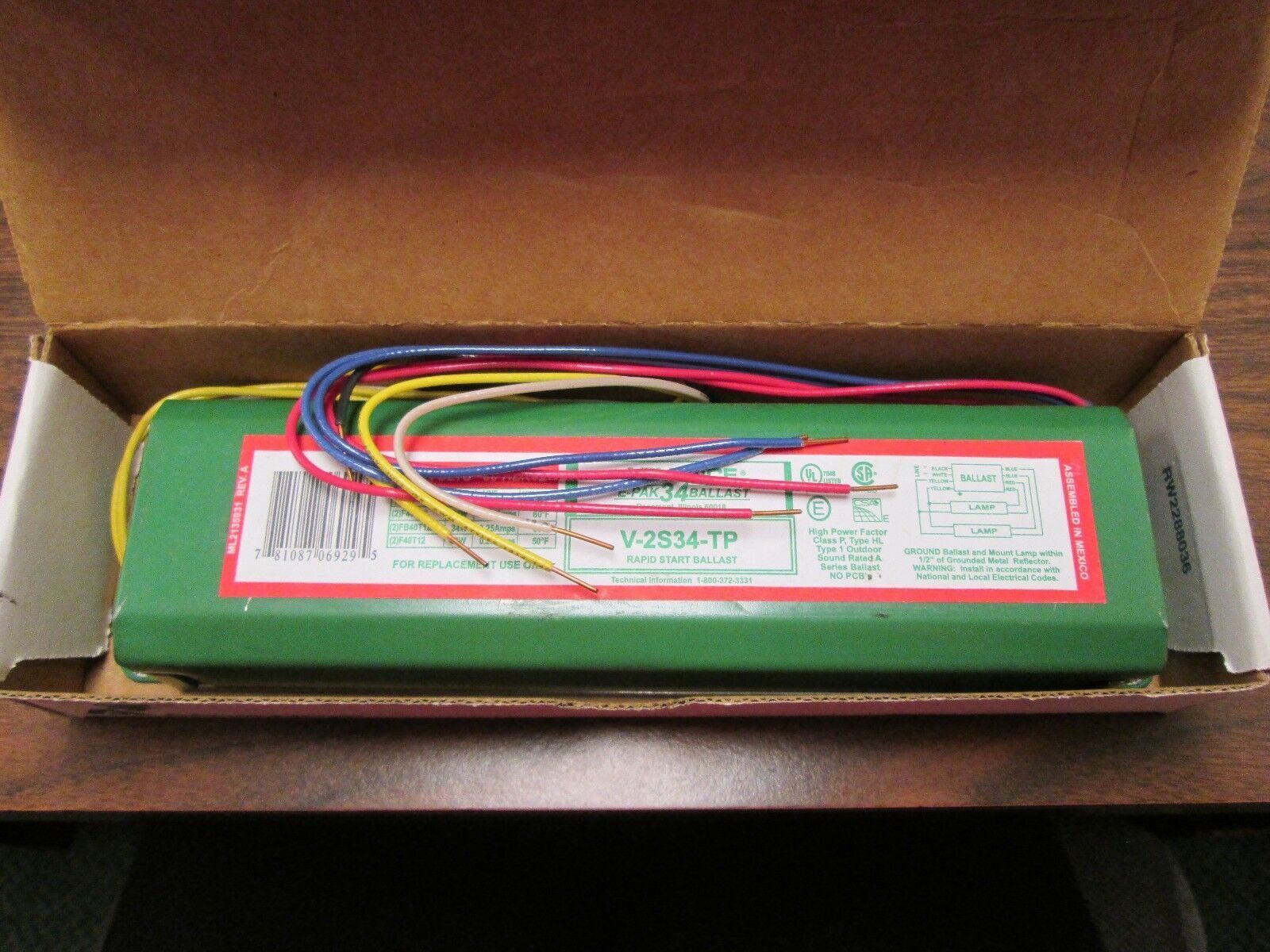 Advance Ballast V2S34TP 277V 60Hz *Lot of 3* New Surplus