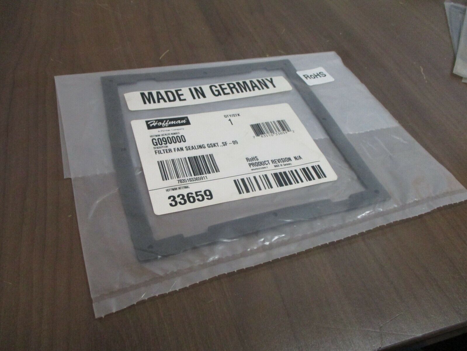 Hoffman Filter Fan Sealing Gasket G090000 Fits SF-09 New Surplus