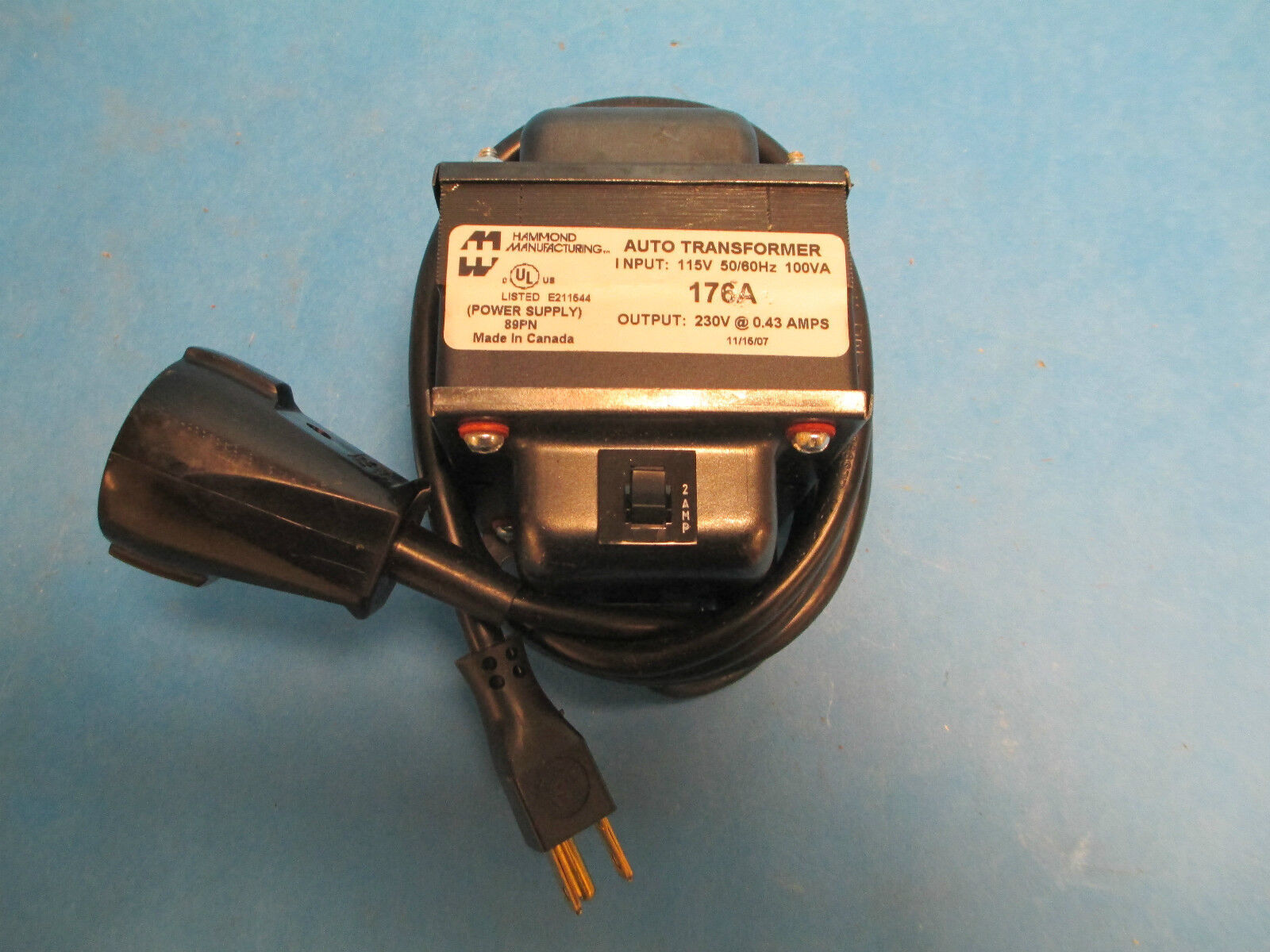 Hamond Manufacturing Power Supply Auto Transformer, 115V In 230V Out 176A