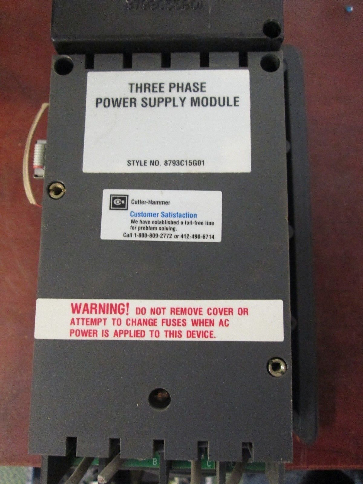 Cutler-Hammer IQ DP-4000 Control Panel 4D13110G01 w/ 3-Phase Power Supply Used