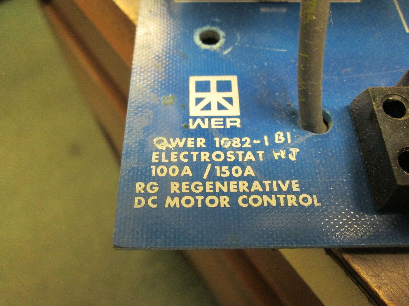 WER Electrostat RG Regenerative DC Motor Control 1082-1B1 100/150A Used