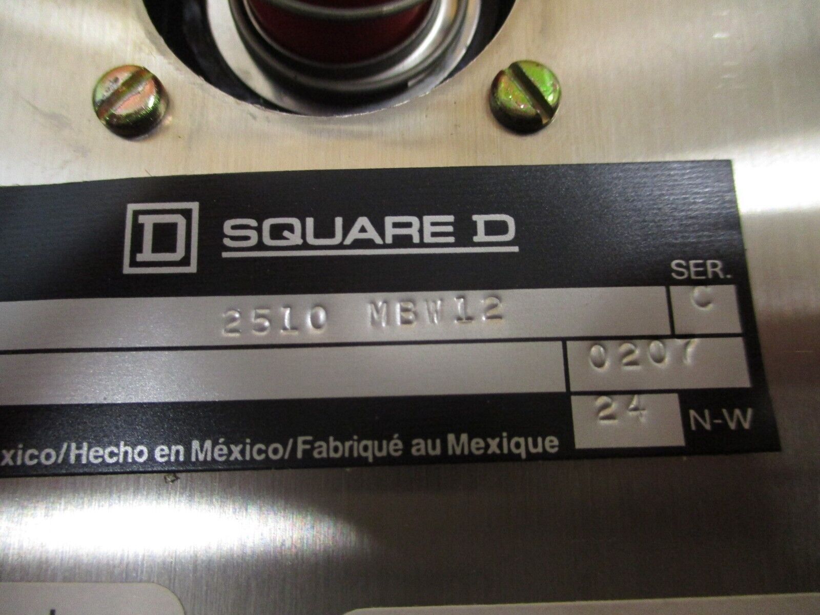 Square D Size M-0 Enclosed Starter 2510 MBW12 Ser C 4X Stainless Steel Enclosure