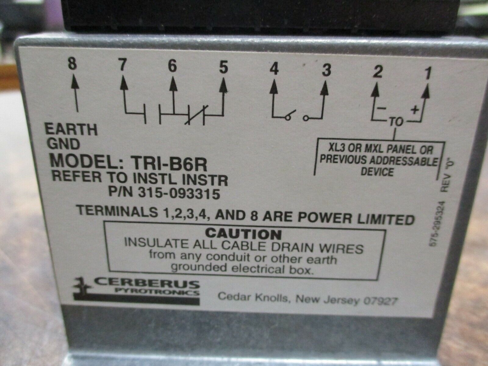 Cerbreus Pyrotronics TRI-B6R Intelligent Interface Module TRI-B6R Used