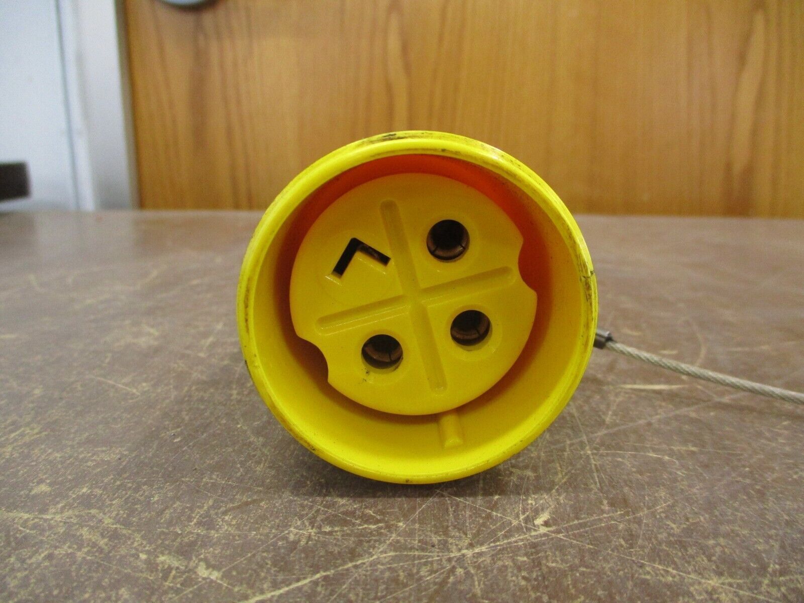 Russellstoll Connector 9C54U2T/C75 50A 250V 3P 4W w/ Cap *Conduit End* Used