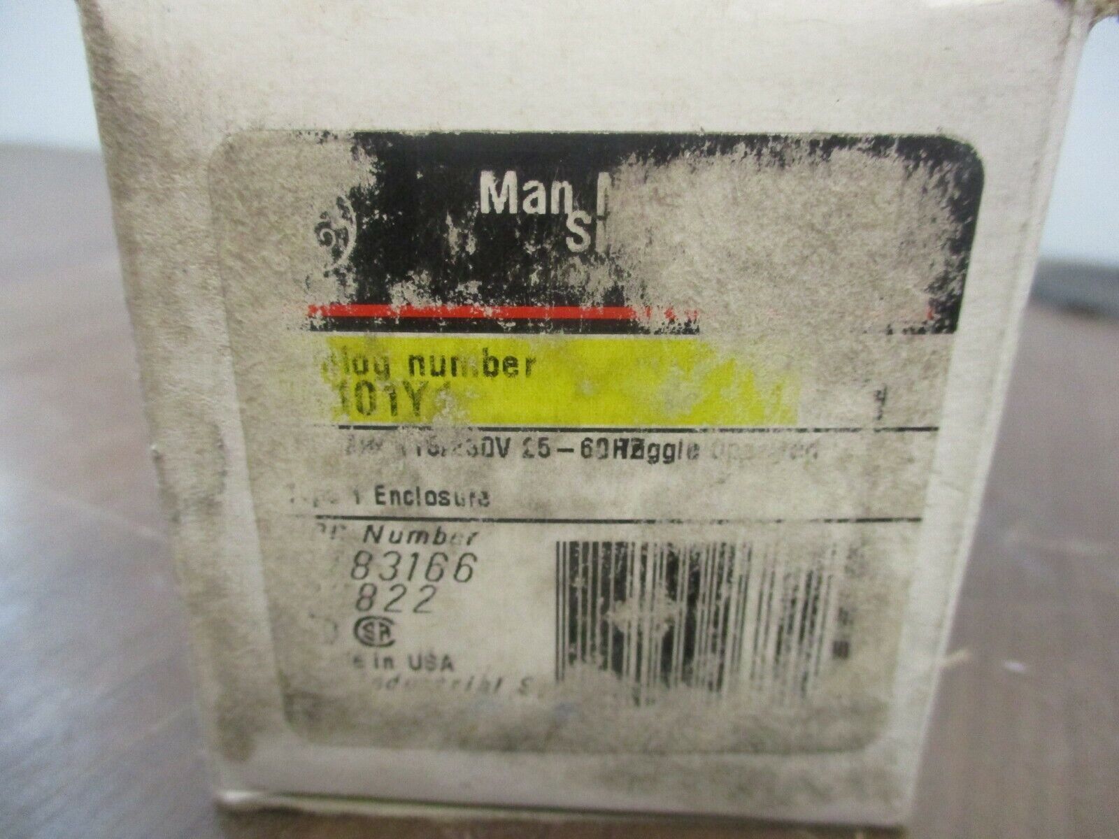 GE, Manual Starter, Part #: CR101Y1 115/230V, 25-60Hz, 1P, New Surplus