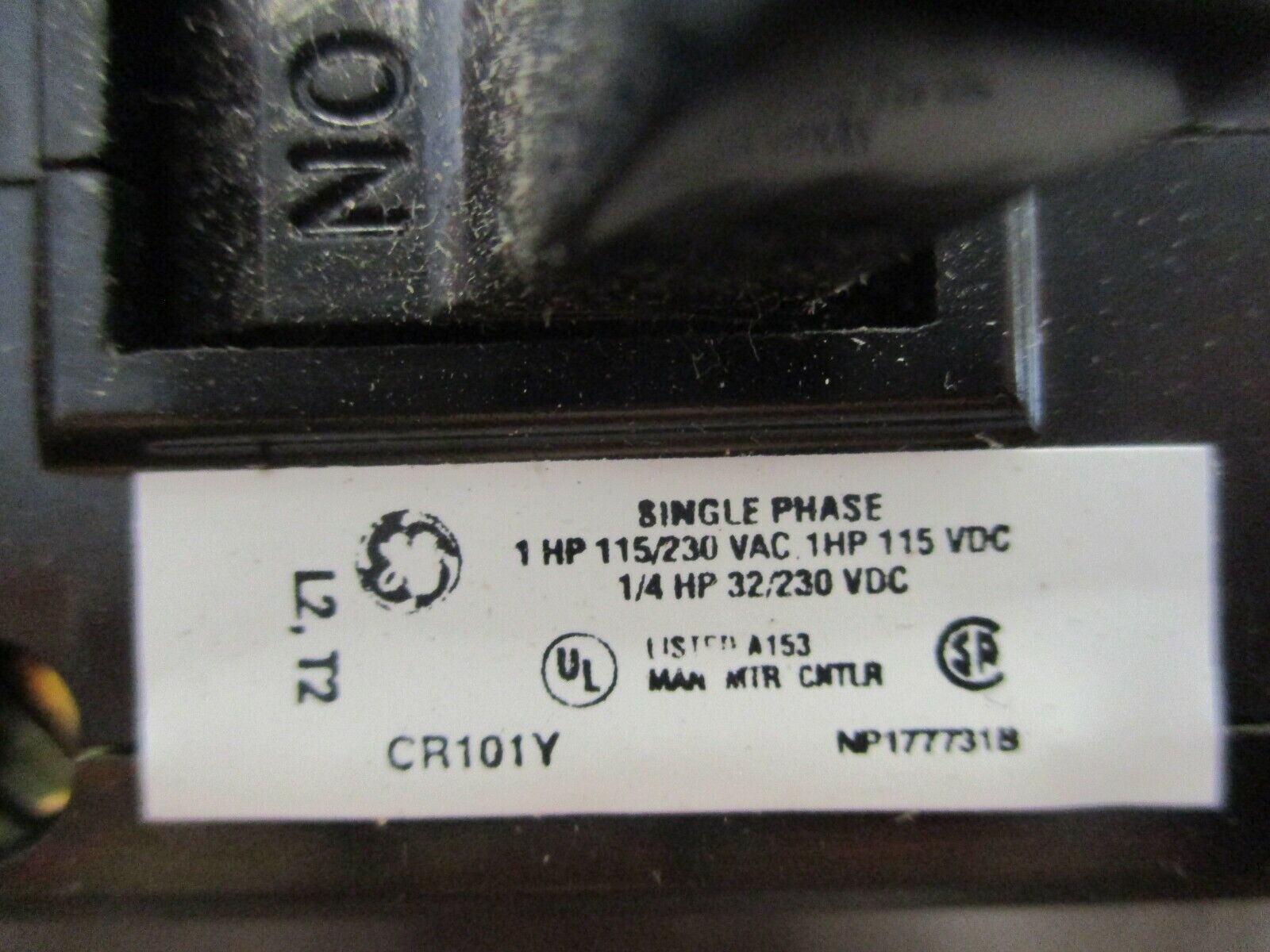 GE, Manual Starter, Part #: CR101Y1 115/230V, 25-60Hz, 1P, New Surplus
