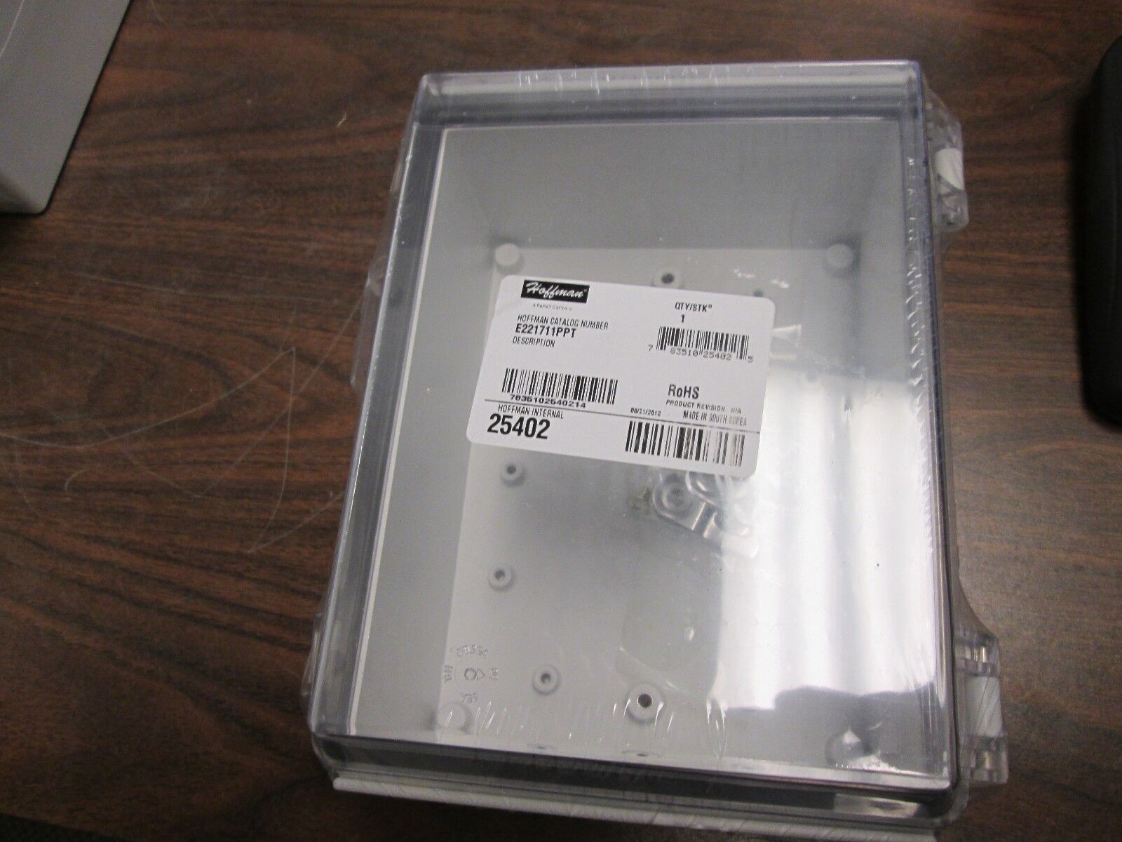 Hoffman Polycarbonate Enclosure E221711PPT Nema 4x Enclosure Inculdes Backplate