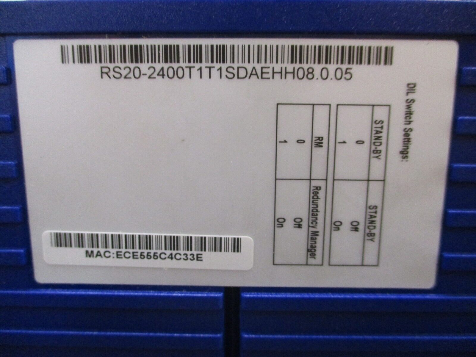 Hirschmann Managed Industrial Ethernet Switch RS20-2400T1T1SDAE SW Rel. 08.0.05