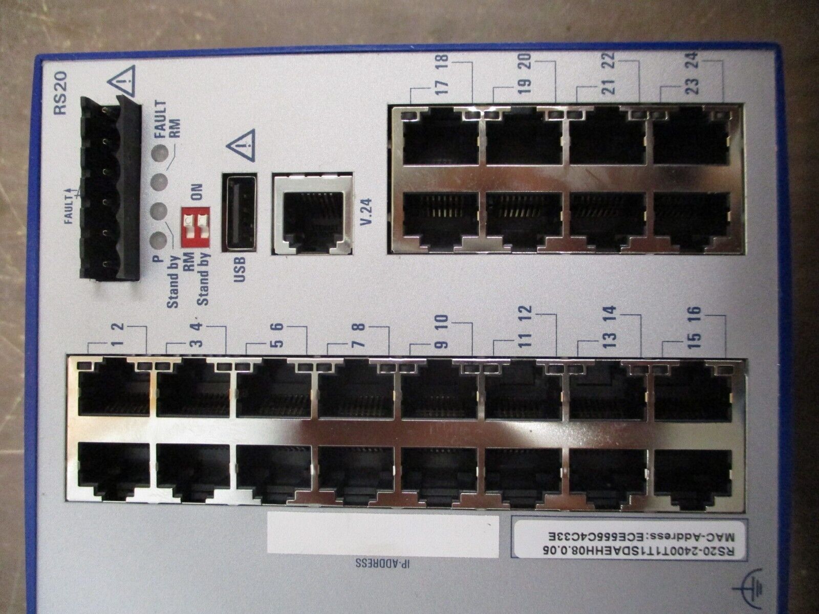 Hirschmann Managed Industrial Ethernet Switch RS20-2400T1T1SDAE SW Rel. 08.0.05