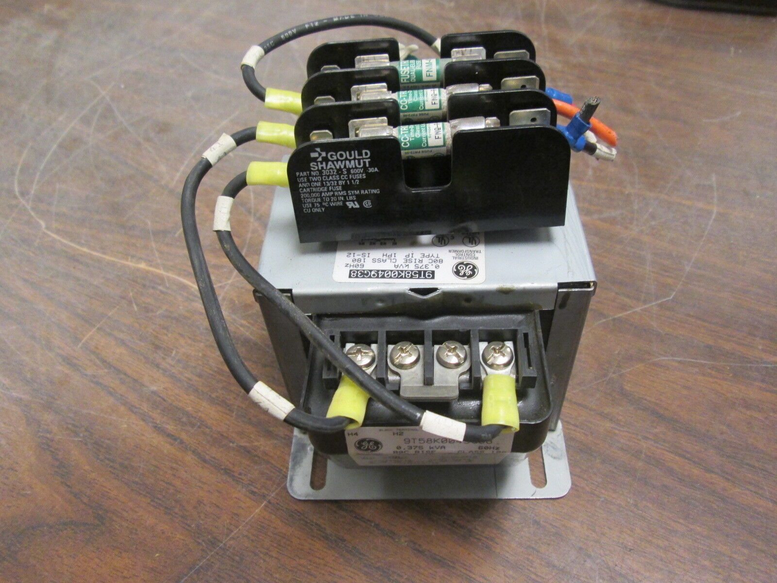 GE Control Transformers 9T58K0049G38 0.375KVA Pri: 240/480V Sec: 120V Used