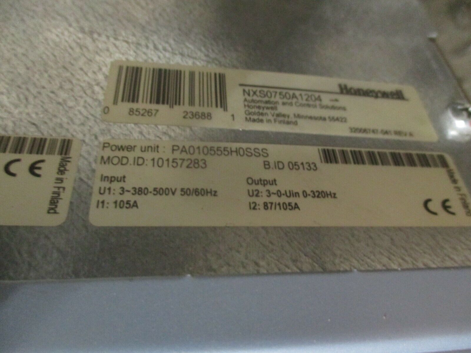 Honeywell AC Drive NXS0750A1204 75V 3Ph 380-500V Used