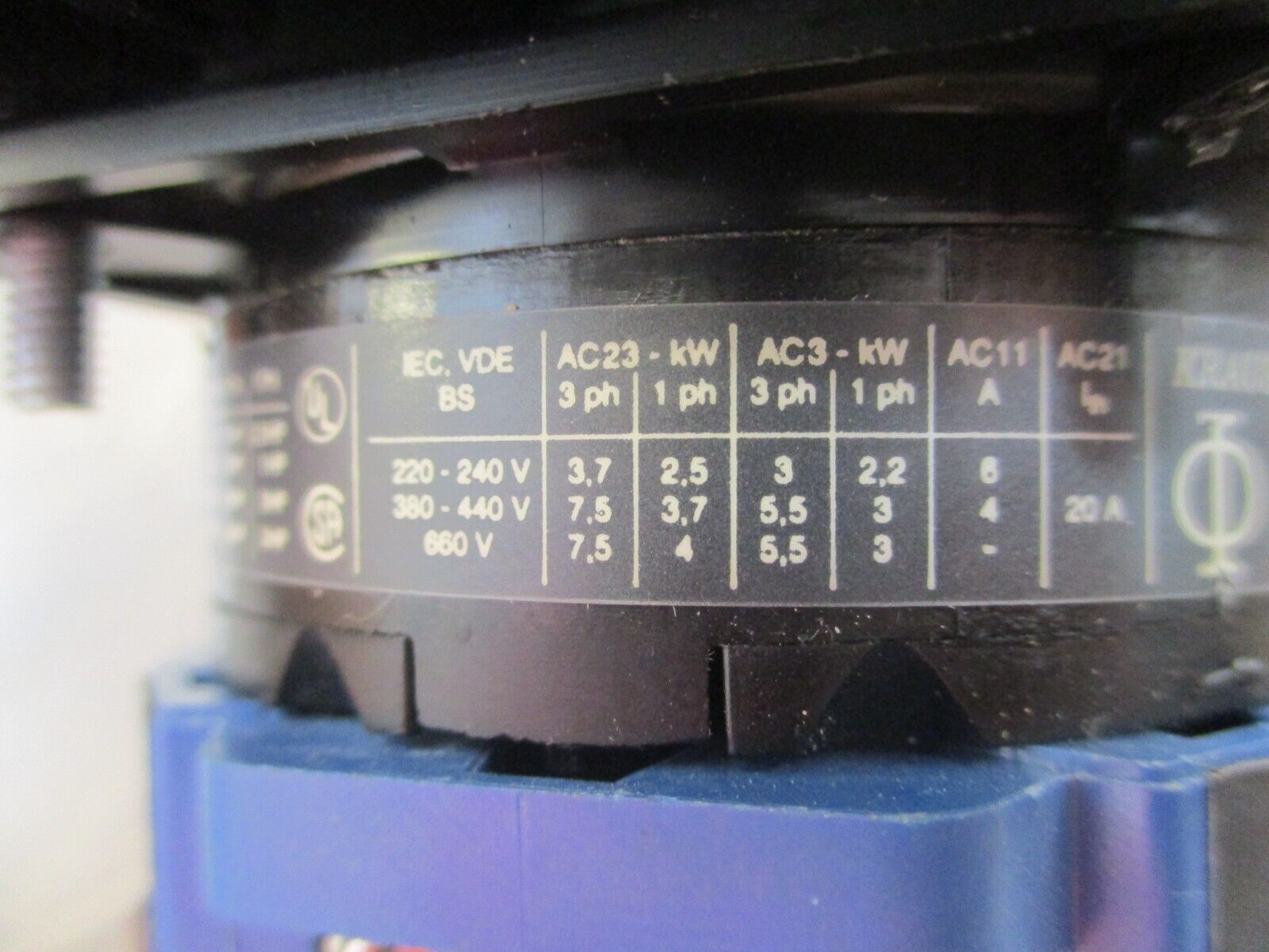 Kraus & Naimer A11 Ammeter Rotary Switch A048 10A 600V Used