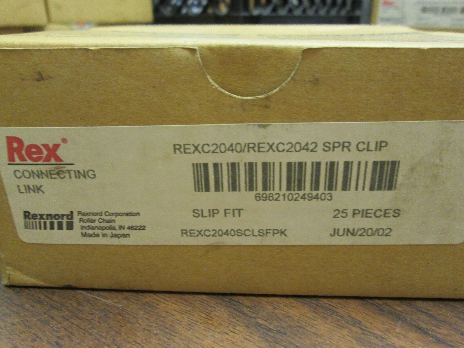 Rexnord Rex Slipfit Connecting Link REXC2040/REXC2042 *Box of 25* New Surplus
