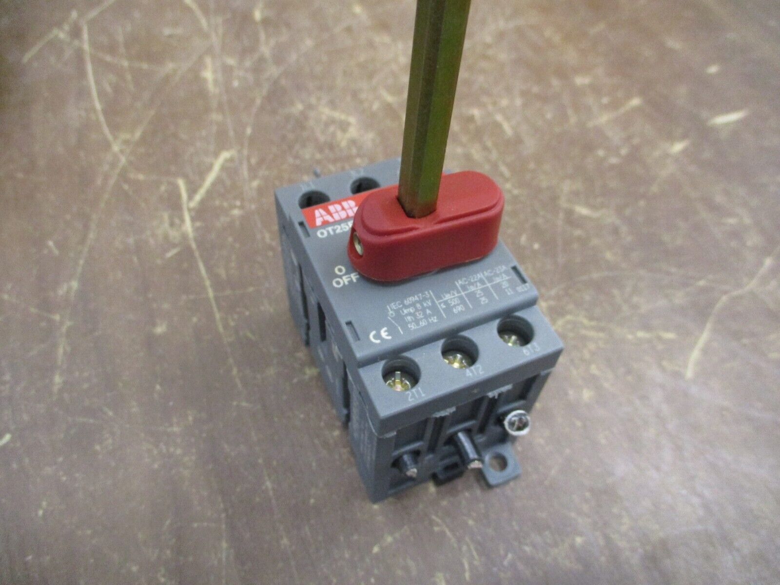 ABB Disconnect Switch OT25E3 25A 600V 3P Used