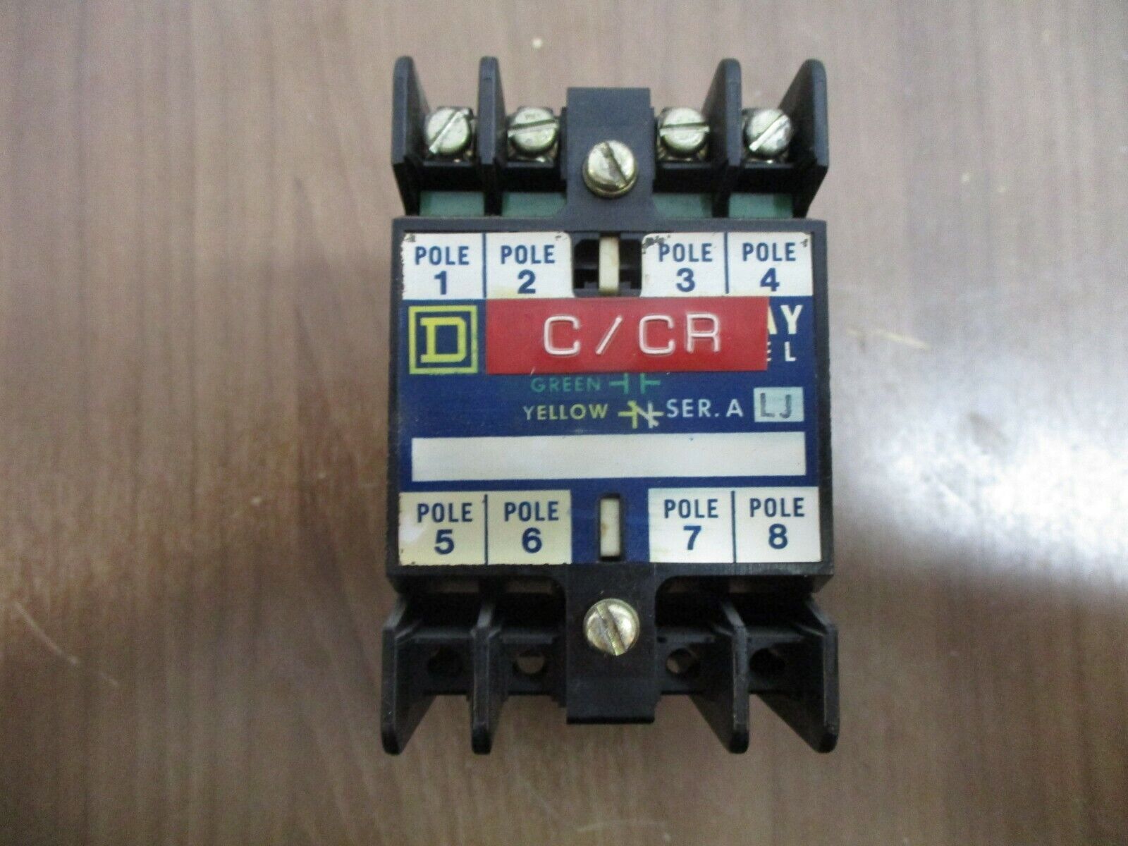 Square D Control Relay 8501 L0-40 A LJ Ser. A 8P 10A 600V Used
