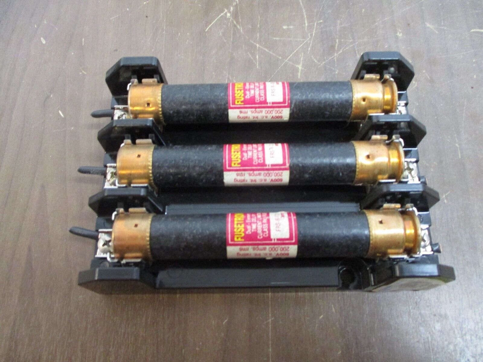 Marathon Fuse Block 6F30A3SP 30A 600V 3P w/ (3) 12A Fuses Used