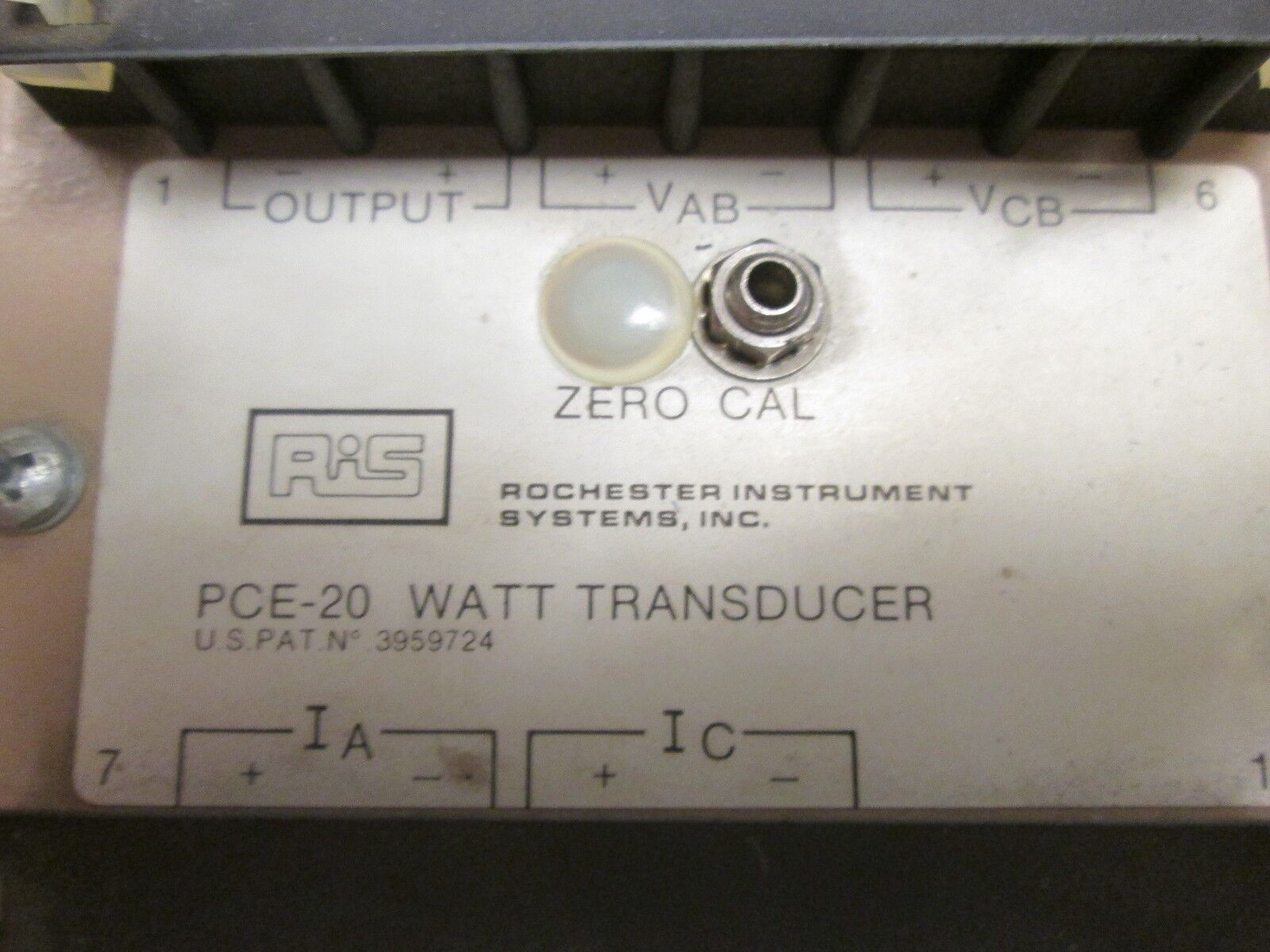 RiS PCE-20 Watt Transducer P1-E0-C2-XA-F60-W1-Z0-A2-G0 Used