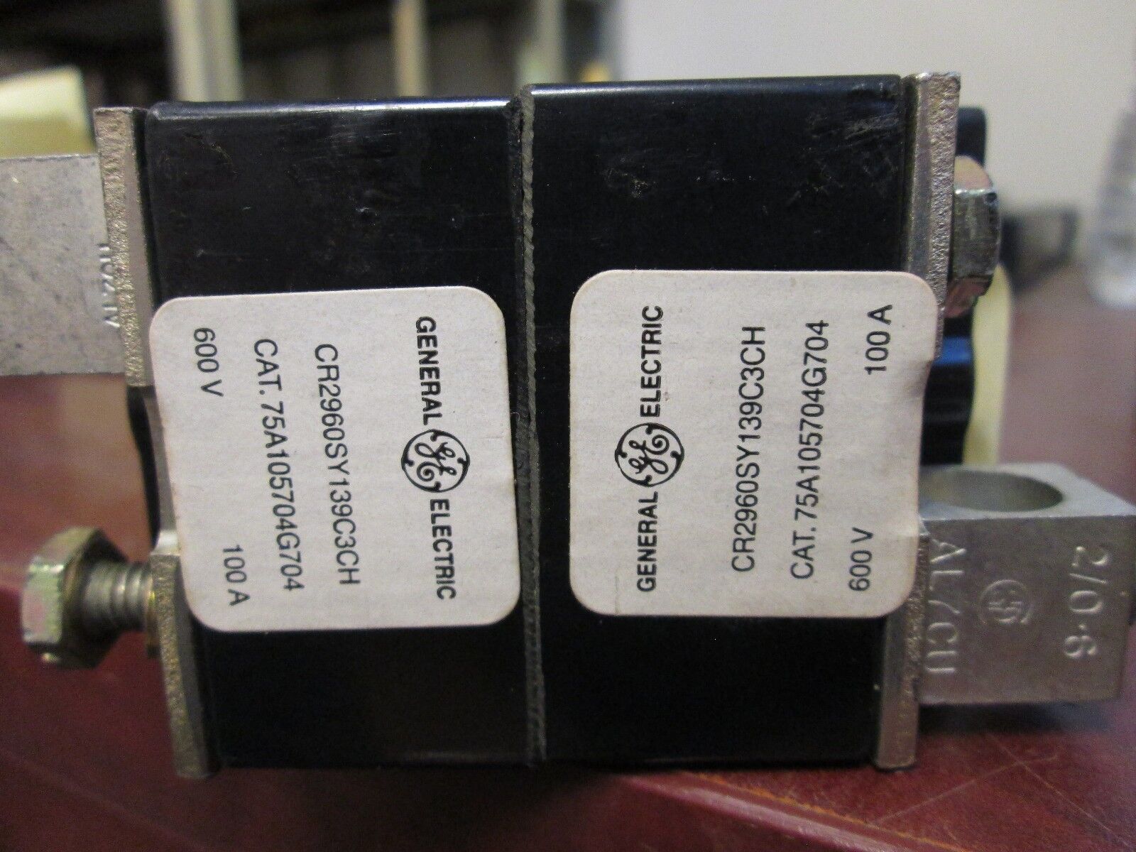 GE Terminal Block 75A105704G704 3P *Lot of 2* Used