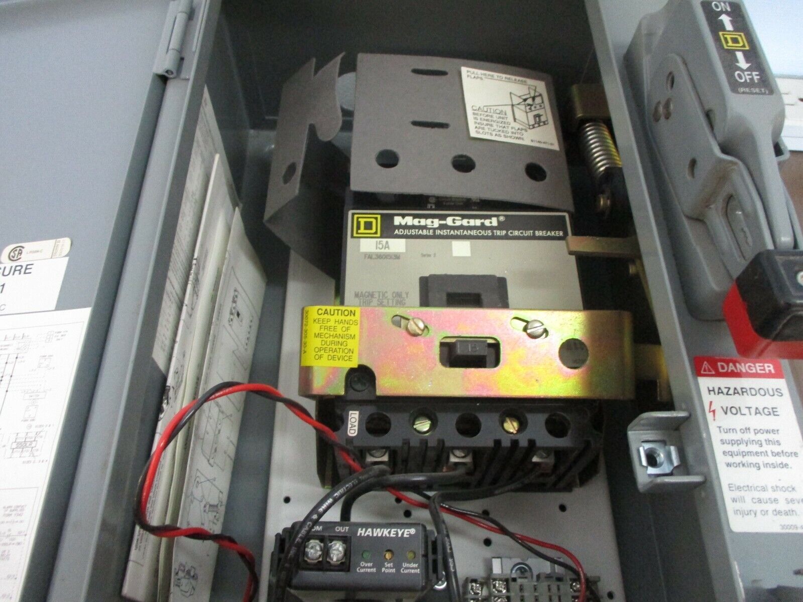 Square D Size 1 Breaker Combination 8539 SCG43 CFF4P22P61 120V Coil 15A 600V