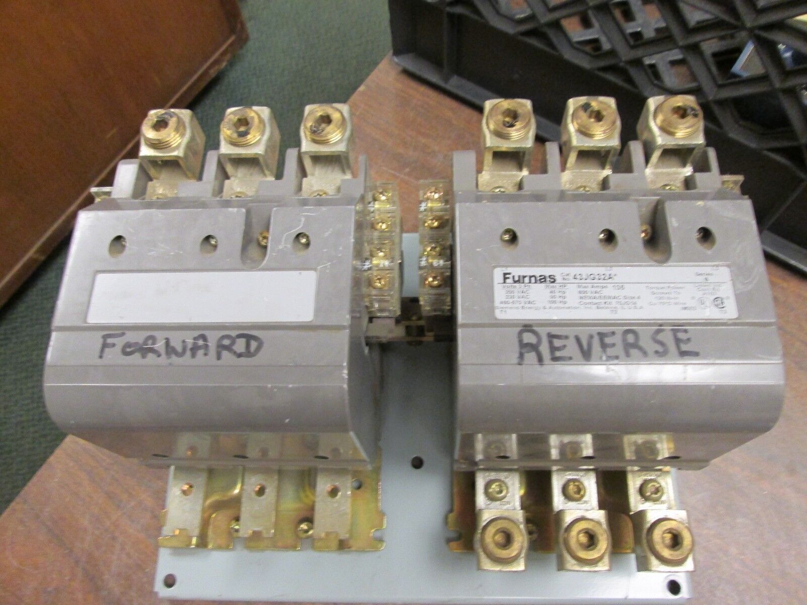 Furas Reversing Contactor 43JG32A* 120V Coil 135A 600V Used