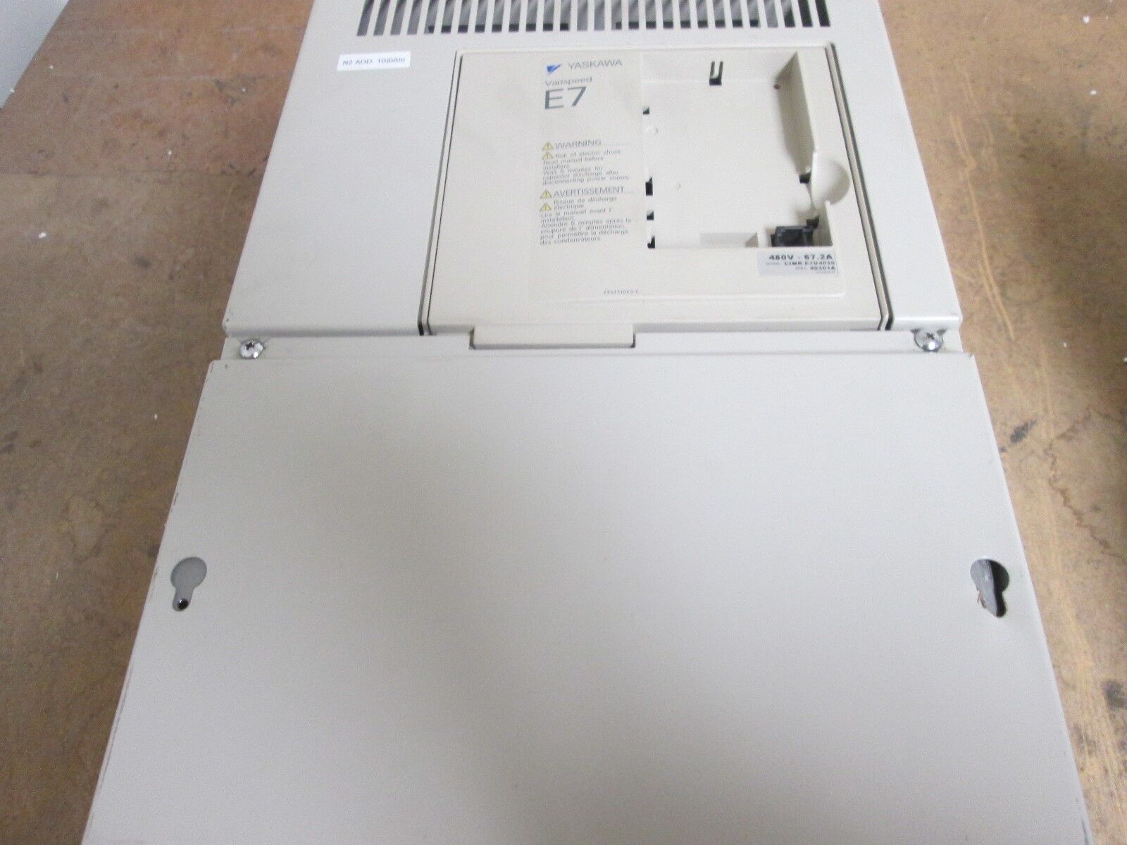 Yaskawa E7 AC Drive CIMR-E7U4030 50HP 3Ph In: 380-480V Out: 0-480V 67.2A Used