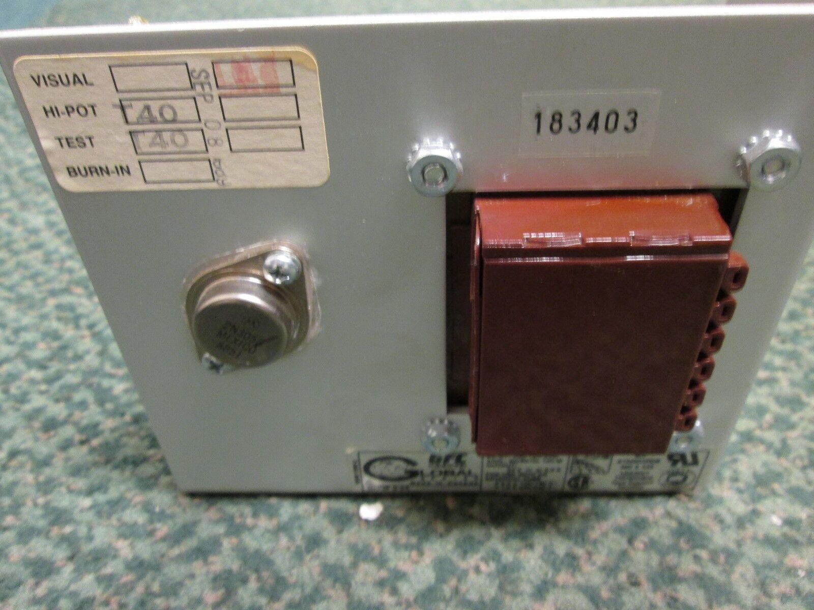 Hammond DC Power Supply GHOF 2-24 In: 100/120/220/240V 100W Out: 24V 2.4A Used