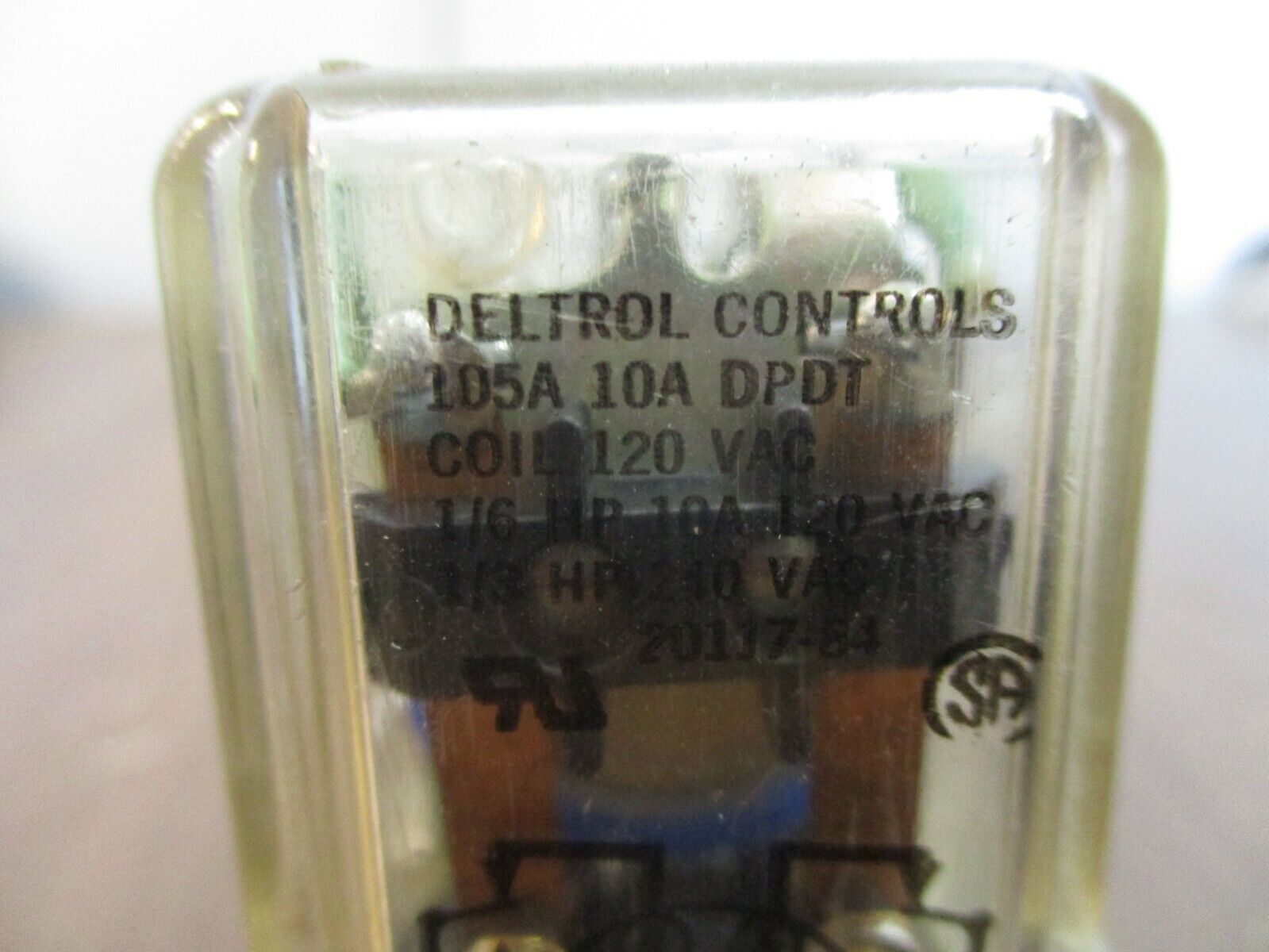Deltrol Controls Relay 105A 10A DPDT 120V Coil w/ Base *Lot of 3* Used