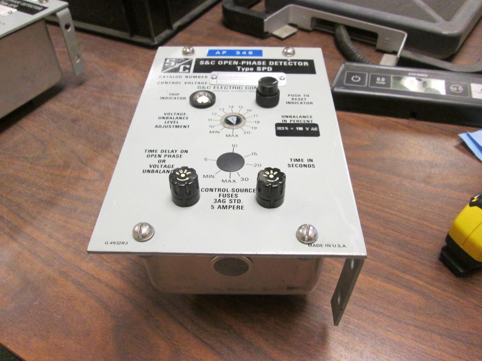 S&C Type SPD Open-Phase Detector 38870R2-DK-S108 120VAC Used