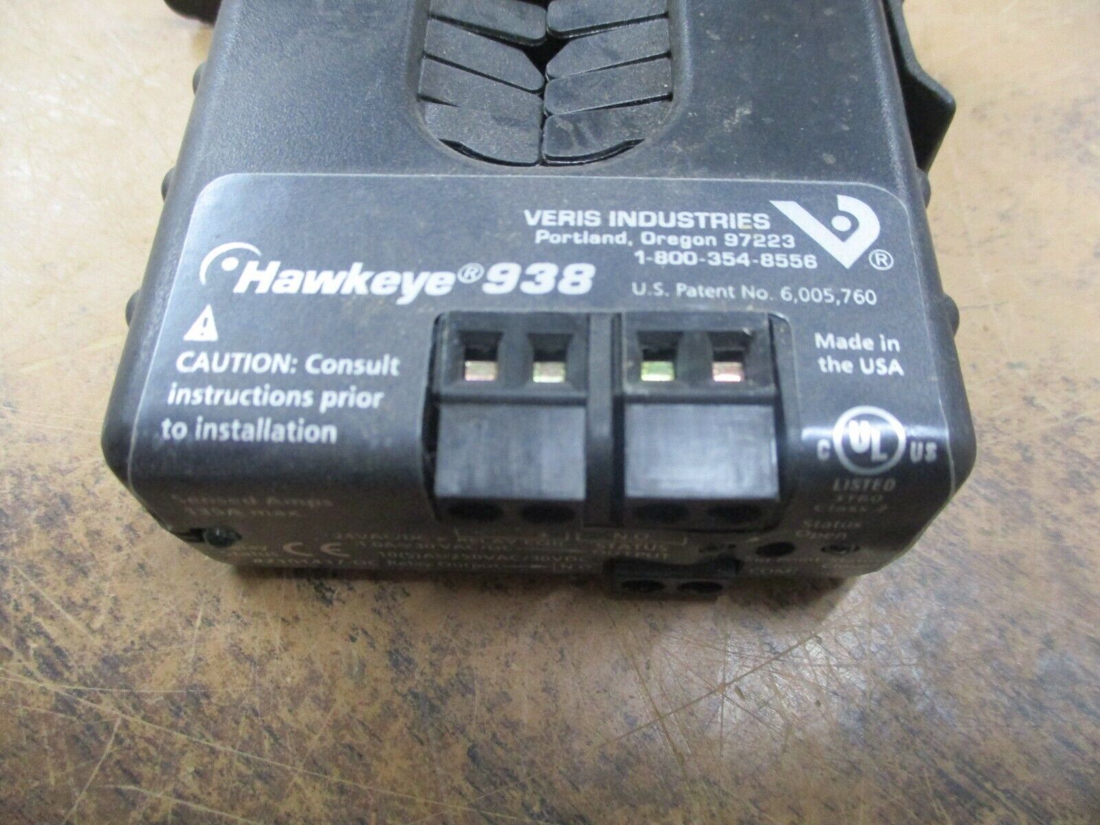Veris Hawkeye 938 Current Switch Z101437-OC 135A Sensed Used