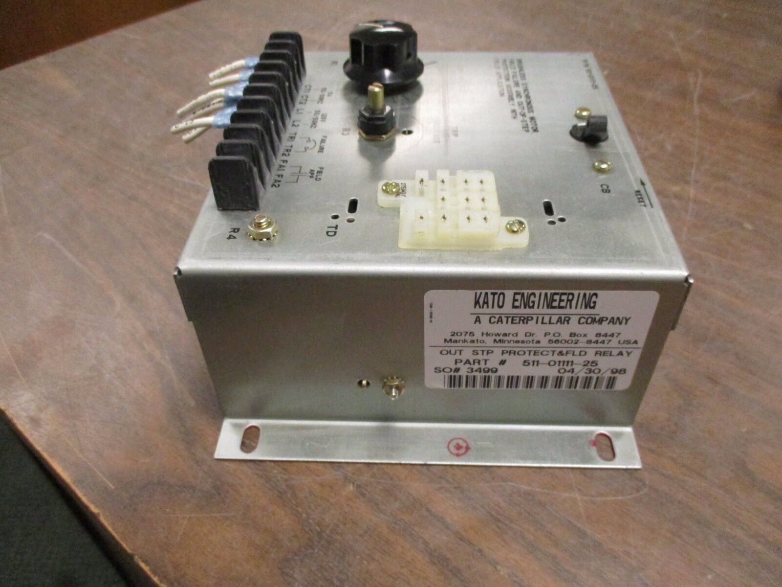 Kato Engineering Field Relay Protection Assembly 511-01111-25 120V 5A Used