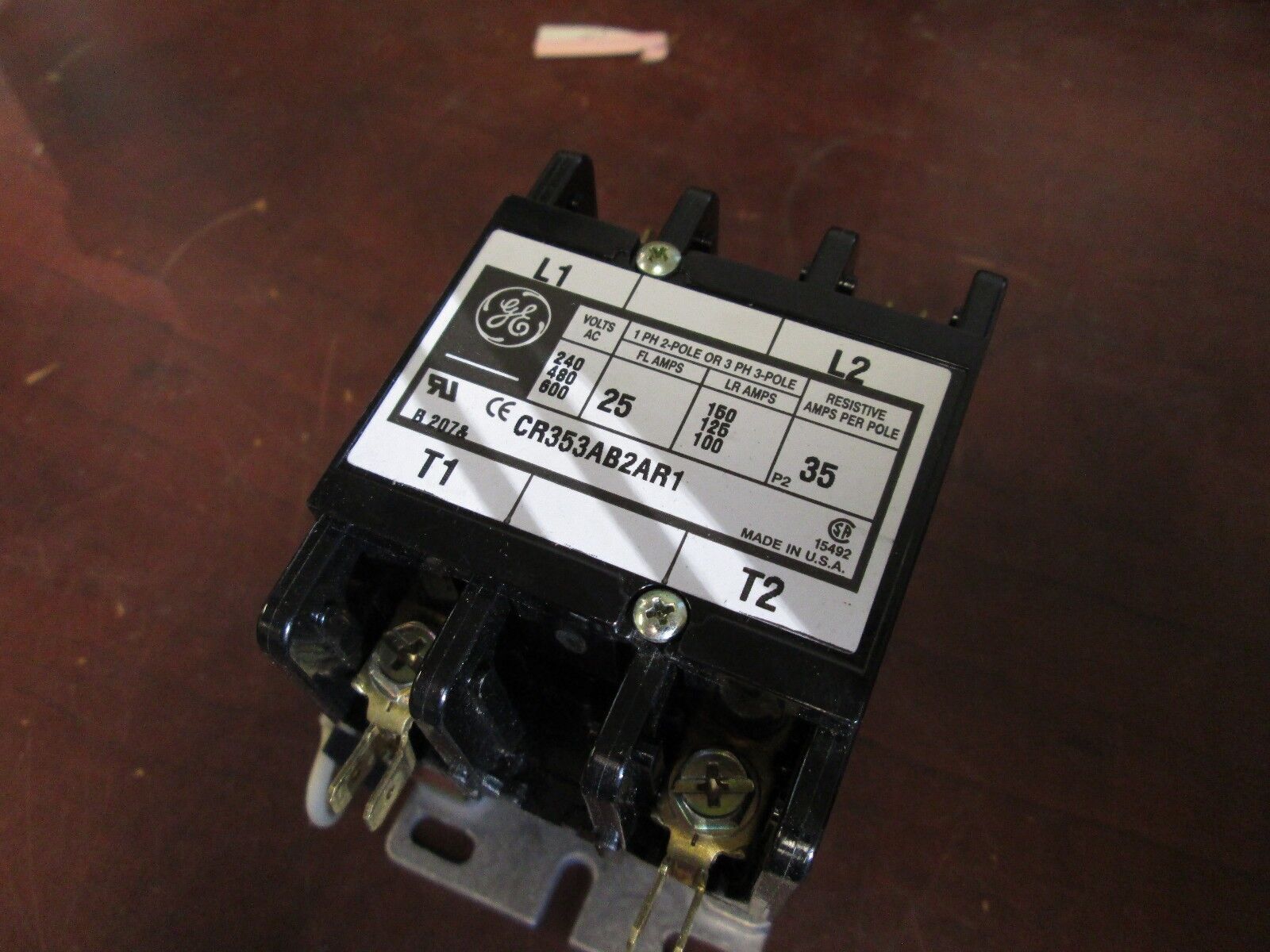 GE Contactor CR353AB2AR1 24/28VDC Coil 25A 2P New Surplus