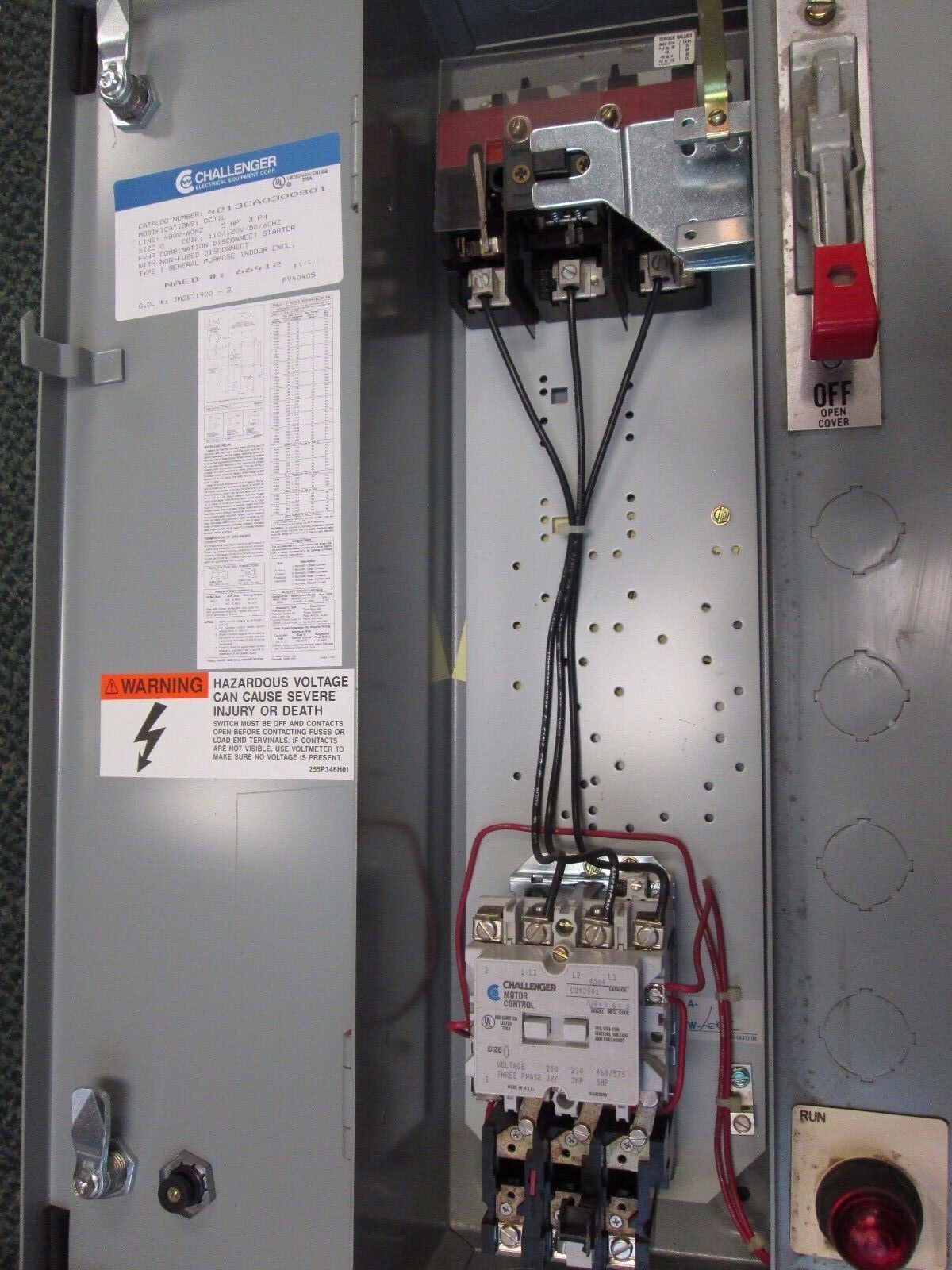 Challenger Non-Fused Combination 4213CA0300S01 Size 0 120V Coil New Surplus