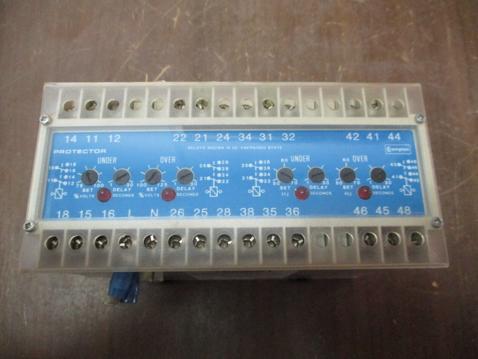 Crompton Protector Relay 256-PHVU-PQBX-C6-LC-KG 120V 60Hz Used